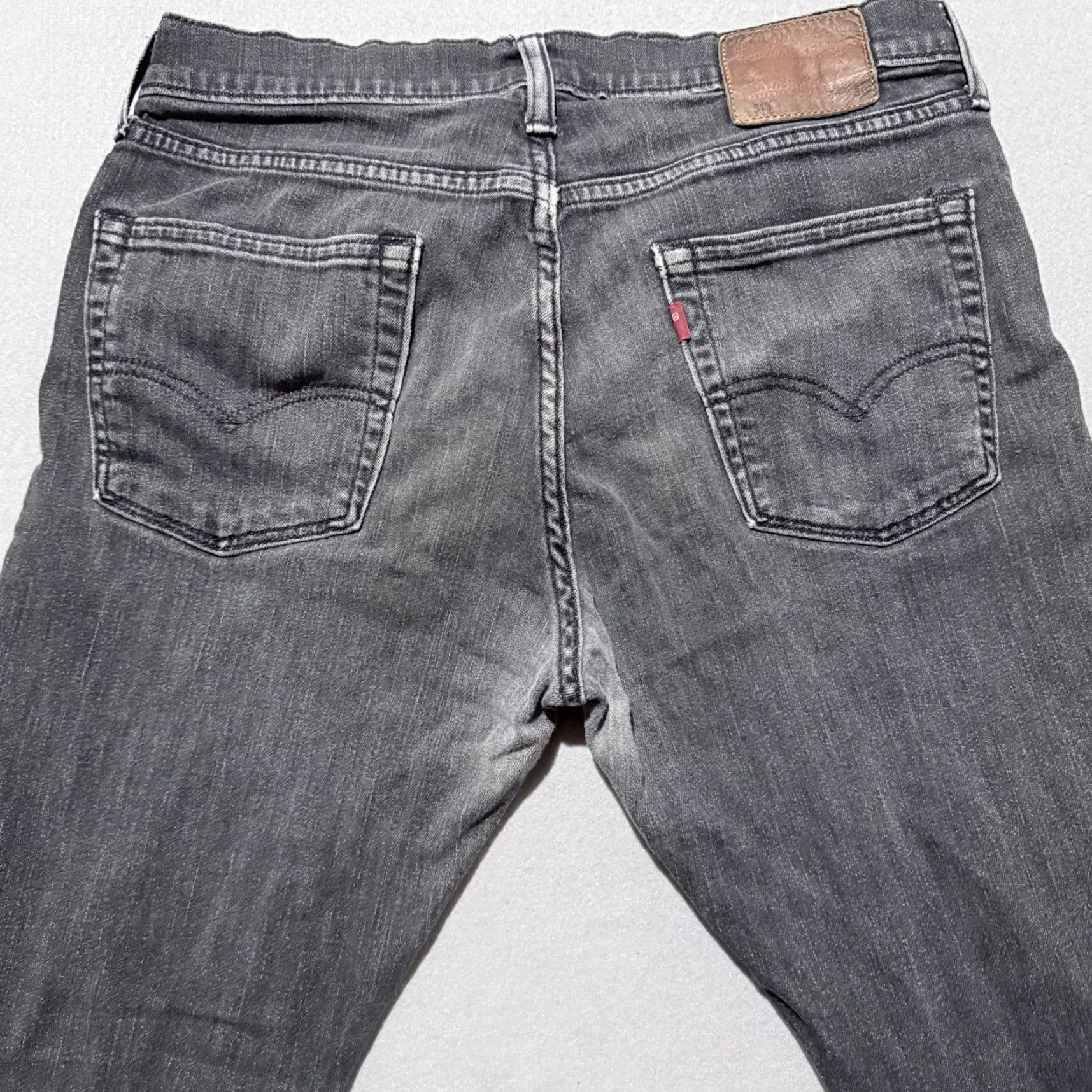 Levi's Levi's 513 Jeans Men's Gray Denim Mid Rise Zip Fly Slim Size US 33 - 4 Thumbnail