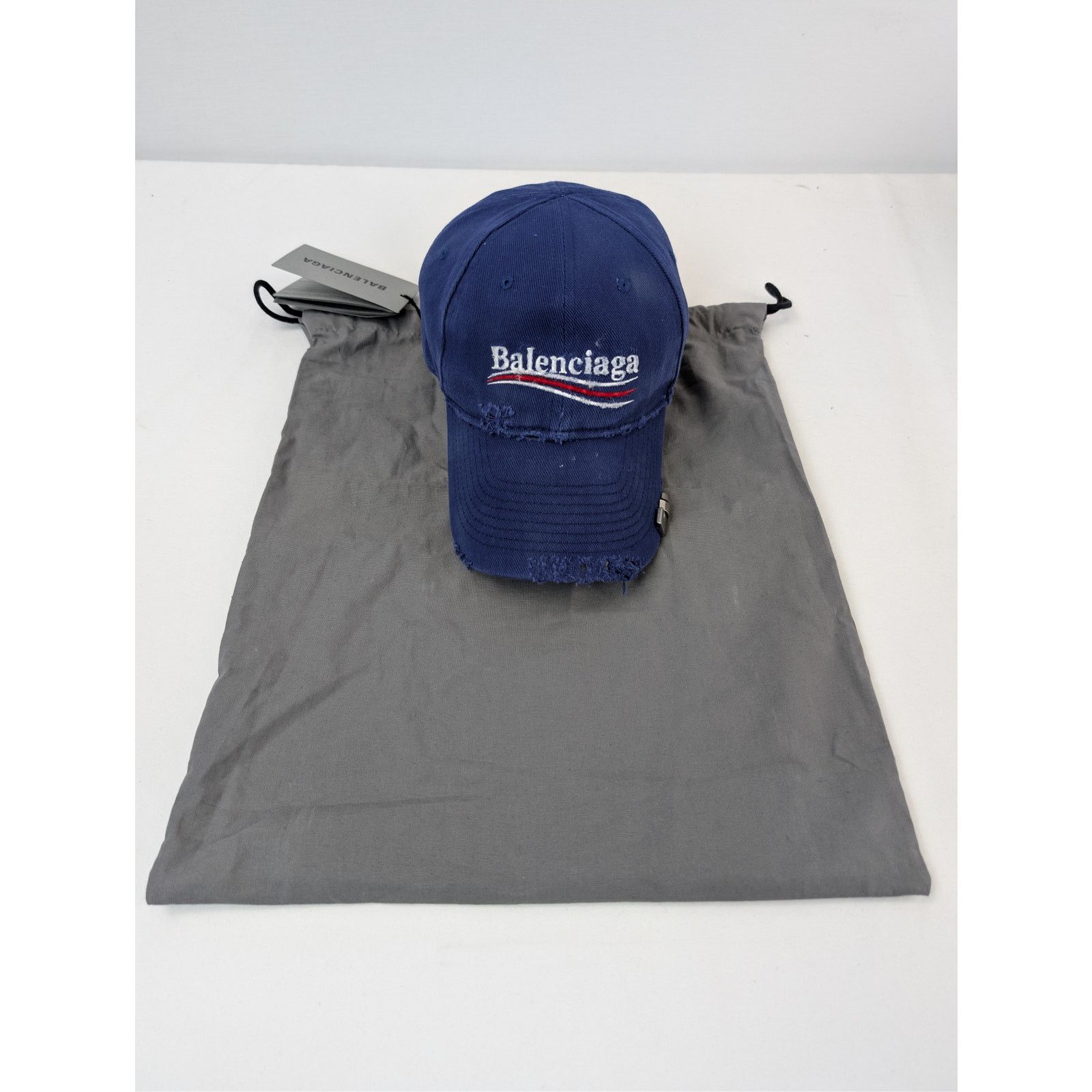 Balenciaga o1rshd1 Size: L / Cotton Baseball Cap / Hat in Sapphire Size ONE SIZE - 9 Thumbnail