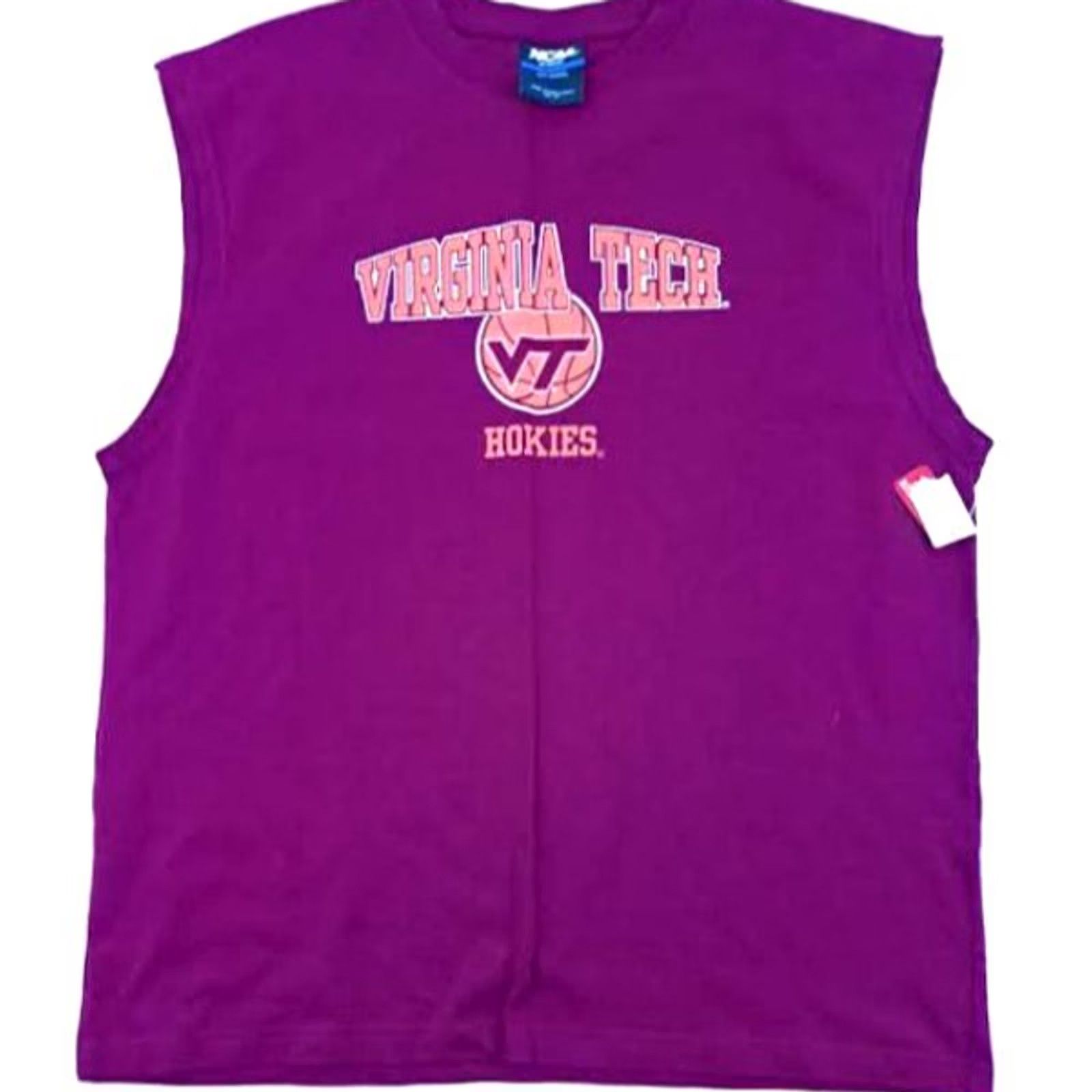 NCAA NCAA Virginia Tech Hokies Tank Top NWT XL Burgundy Sleeveless Sports Shirt Men Size US XL / EU 56 / 4 - 2 Thumbnail