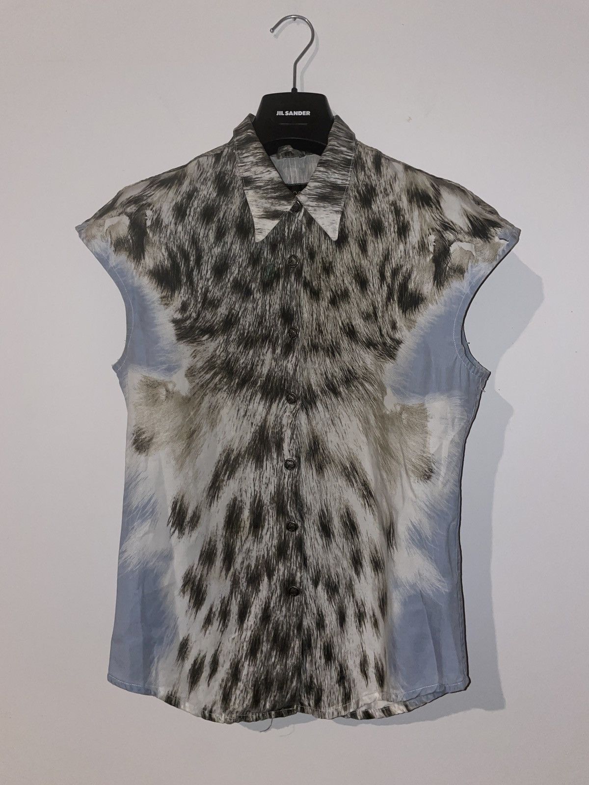 🔥Grail Roberto Cavalli Archive “Fur print” vest 90s