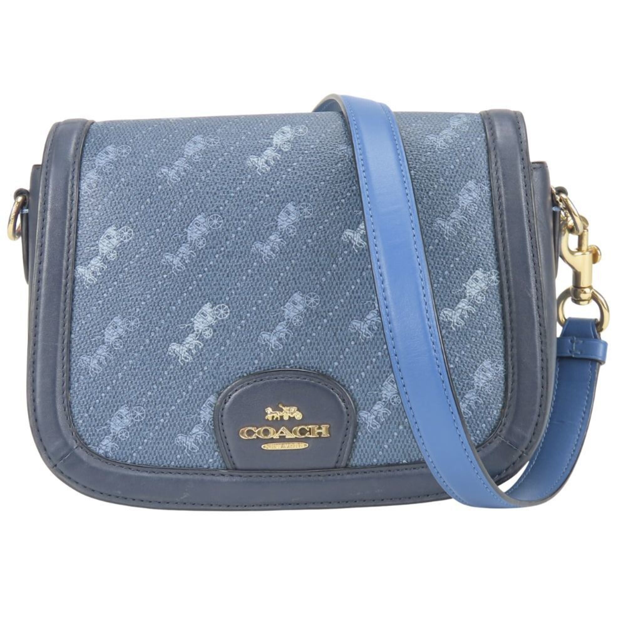 Coach Coach Shoulder Bag Horse & Carriage C4059 Navy Blue Compact Women's COACH Size ONE SIZE - 1 Thumbnail
