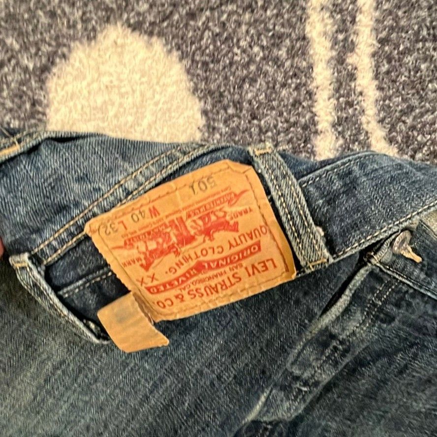 Levi's Levi's 501 Blue Denim Jeans – Size 32 – Vintage Size US 40 / EU 56 - 3 Thumbnail