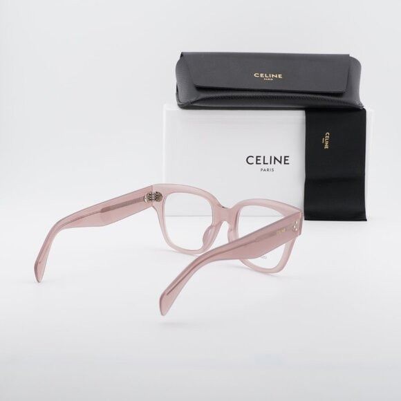 Celine Celine CL50110U 045 Eyeglasses Shiny Light Brown 52mm Square Size ONE SIZE - 10 Thumbnail