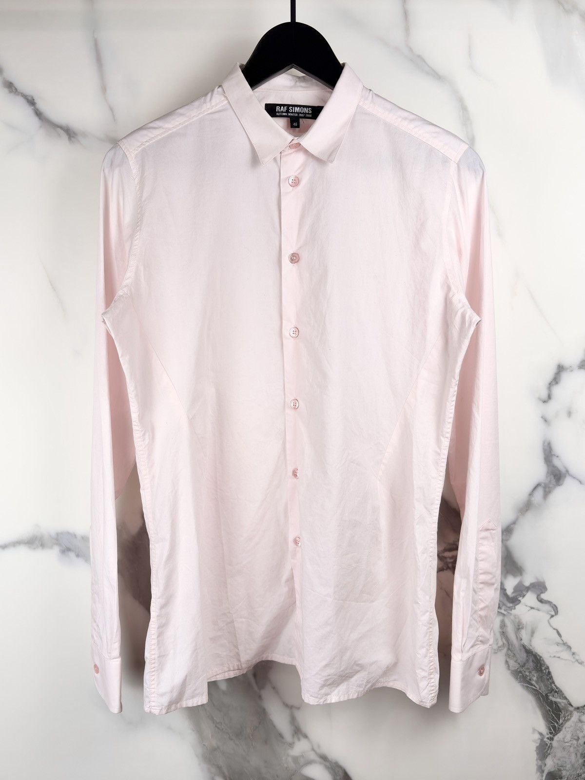 Raf Simons AW07 Raf Simons Double Collar Button Up Shirt Pink Size US S / EU 44-46 / 1 - 1 Thumbnail