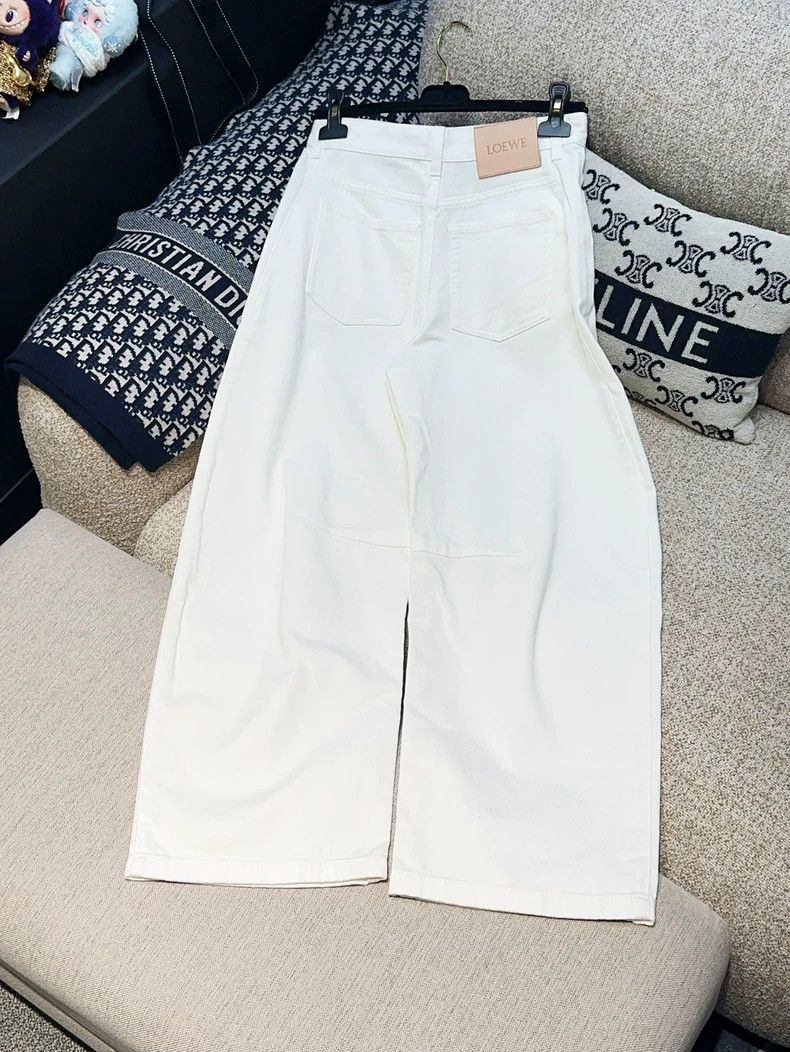 Loewe LOEWE White 34-inch wide leg jeans Size 42" / US 20 - 3 Thumbnail