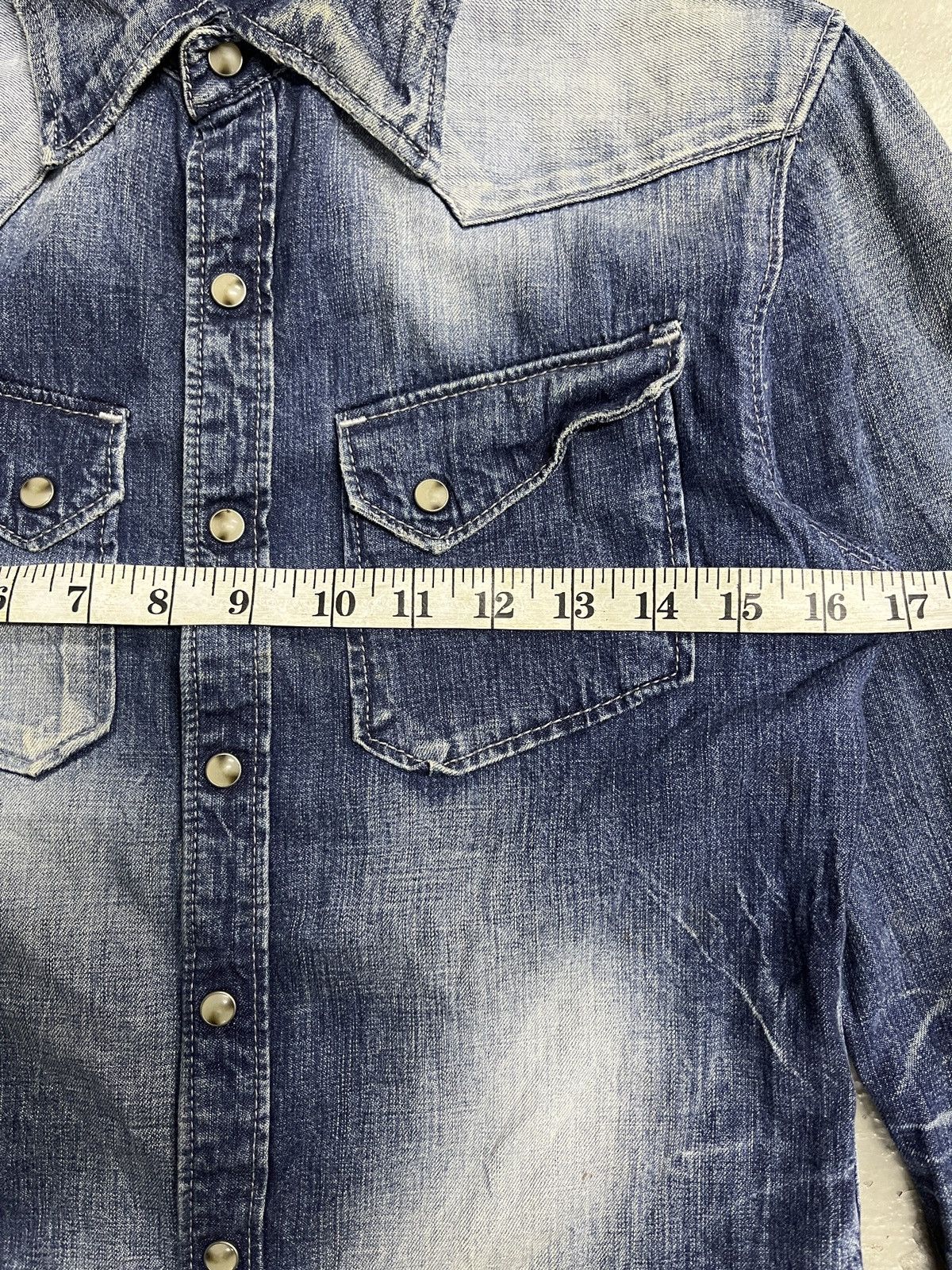 GOSTAR DE FUGA Gostar De Fuga Indigo Chambray Denim Western Shirt Size US S / EU 44-46 / 1 - 7 Thumbnail