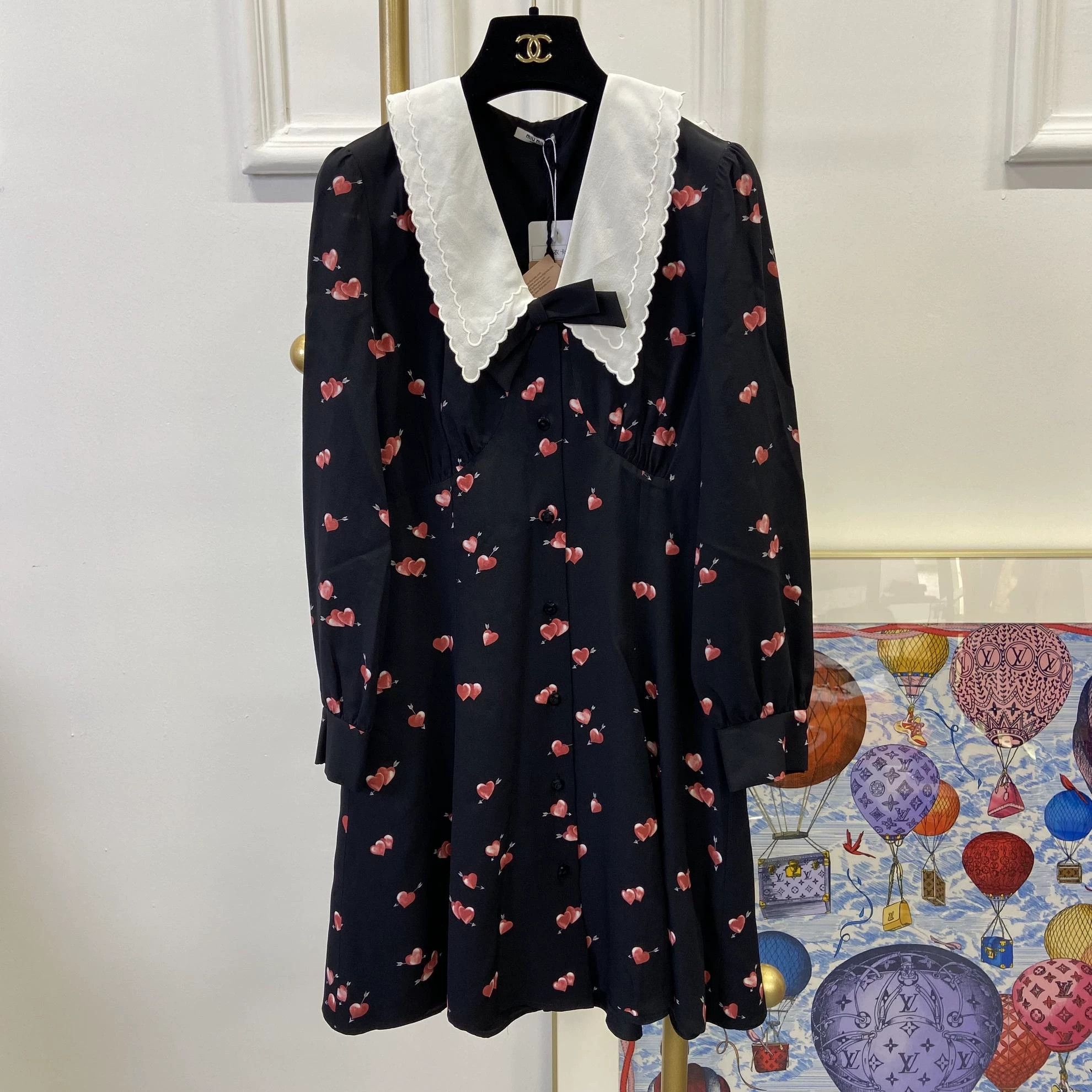 Miu Miu MIUMIU doll collar silk floral dress size 38 Size XS / US 0-2 / IT 36-38 - 1 Thumbnail