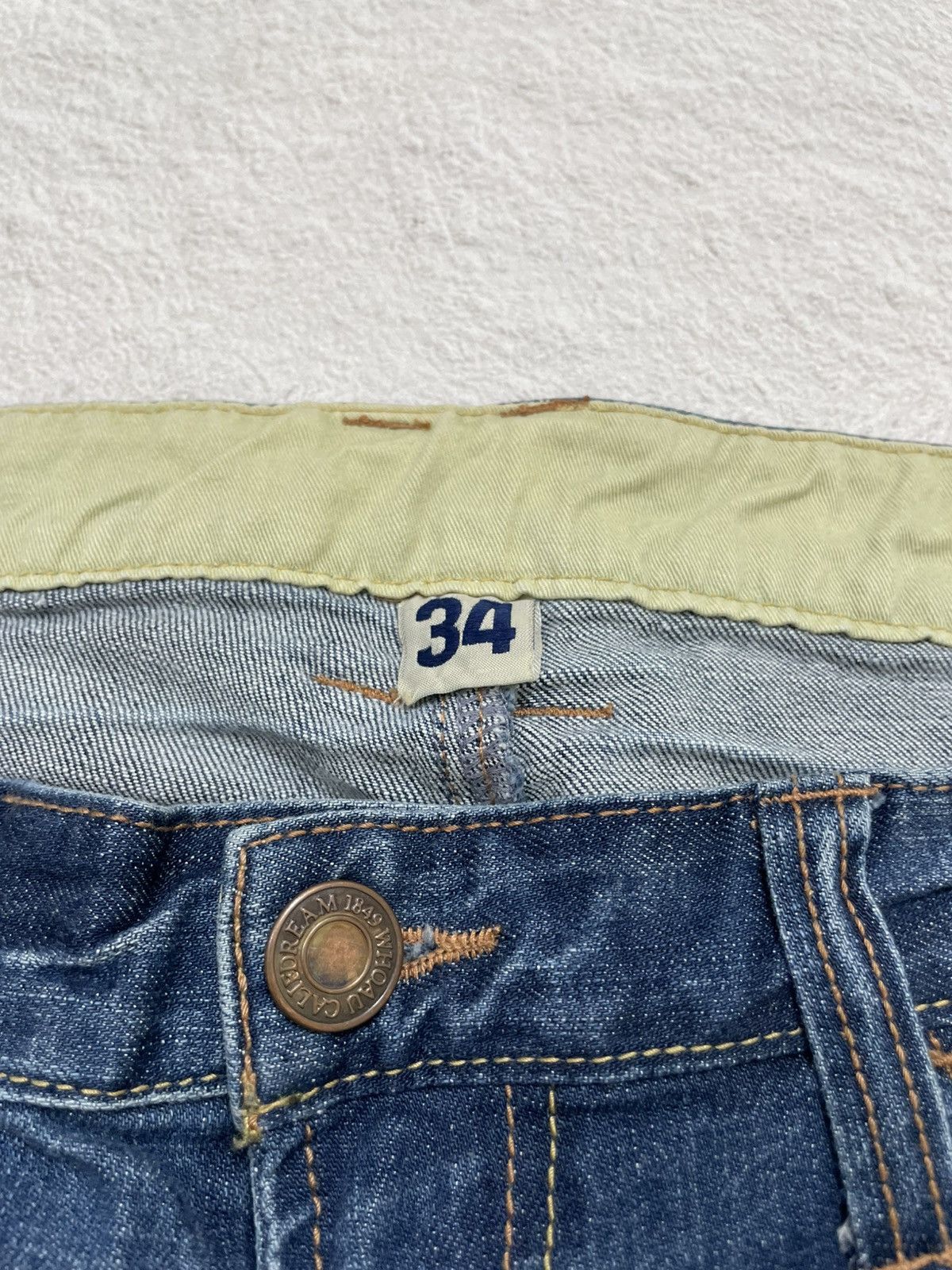 Japanese Brand 2000s WHO.A.U Japan Denim Faded Lightning Jeans Y2k Size US 34 / EU 50 - 6 Thumbnail
