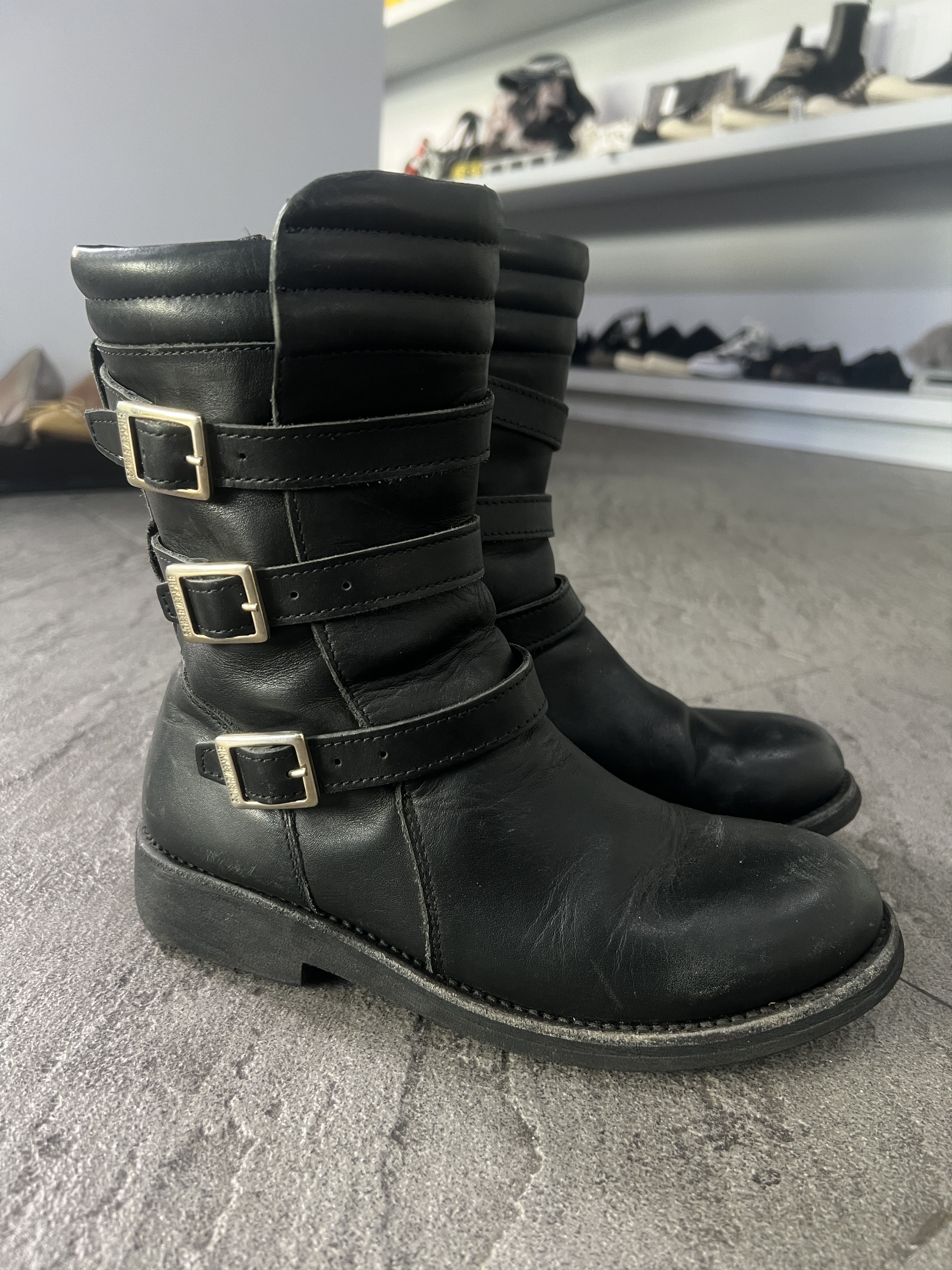 Dirk Bikkembergs Dirk Bikkembergs 3 Strap Leather Biker Boots Black Size US 7 / IT 37 - 5 Thumbnail