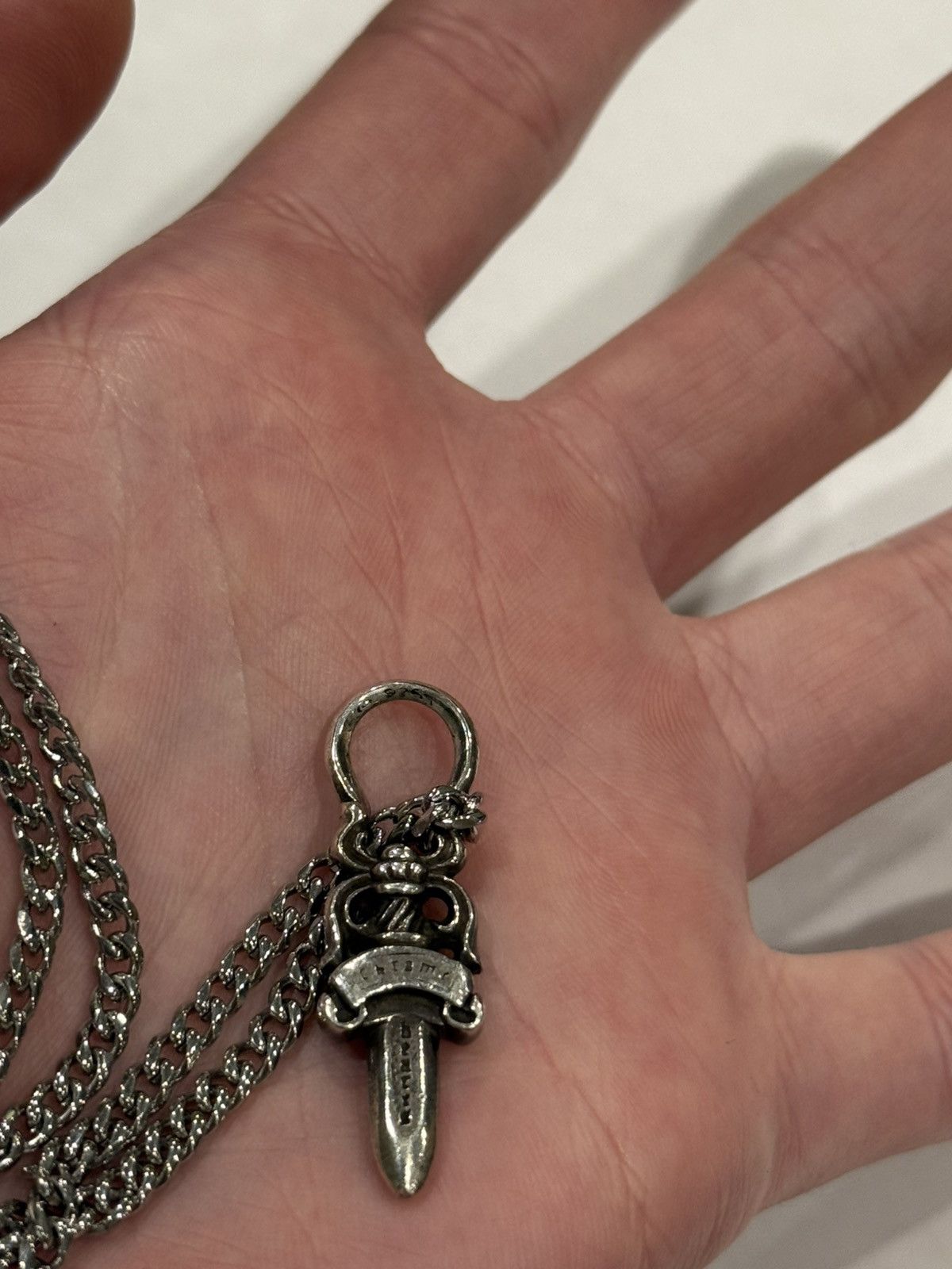 Chrome Hearts Chrome Hearts Dagger Pendant Cuban Link Chain Necklace 925 Size ONE SIZE - 8 Thumbnail