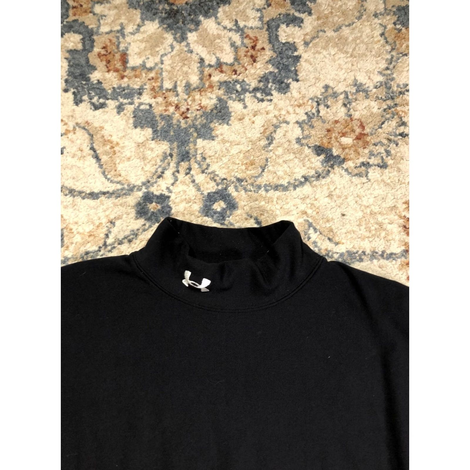 Under Armour Under Armour ColdGear Shirt Mens Large Black Long Sleeve Mock Neck Base Layer Size US L / EU 52-54 / 3 - 2 Thumbnail