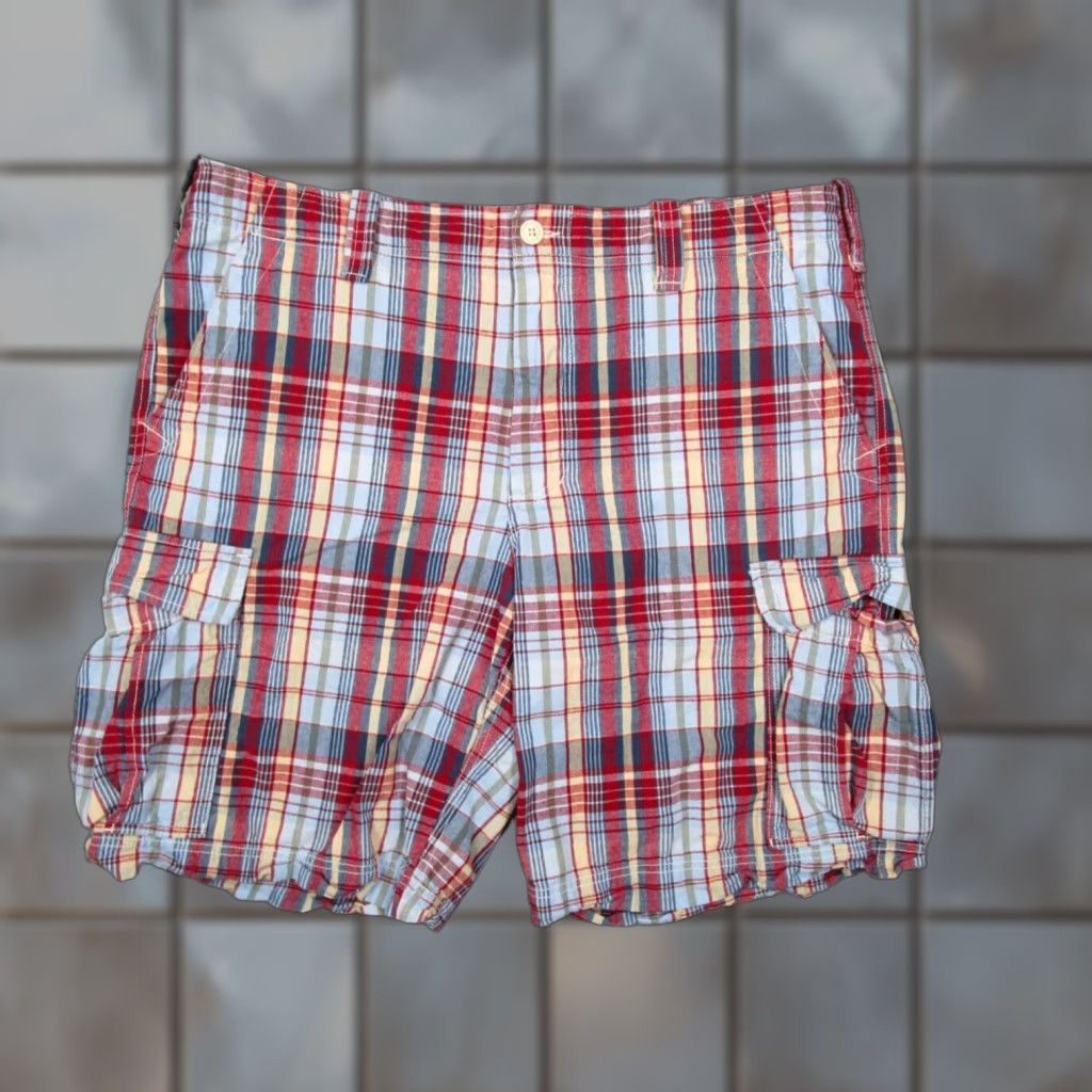 Polo Ralph Lauren Polo Jeans Ralph Lauren Shorts Mens 40 Red Plaid Cargo 10" Golf Casual Work Colorful Men’s 40 Red Cargo Shorts Polo Jeans Ralph Lauren Size US L / EU 52-54 / 3 - 1 Thumbnail