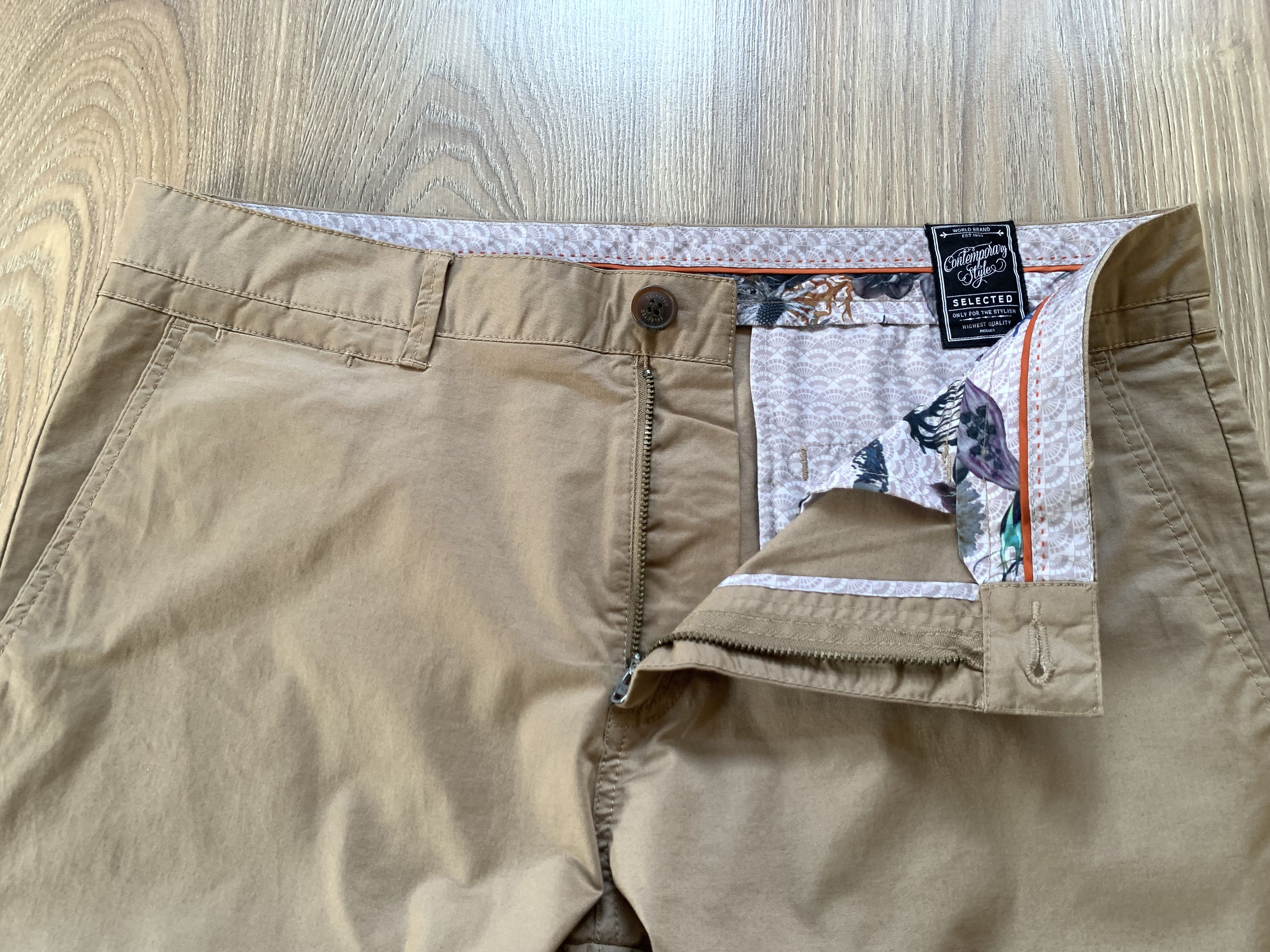 Selected Homme Selected Slim Fit Beige Basic Cotton Casual Pants Size US 36 / EU 52 - 5 Thumbnail