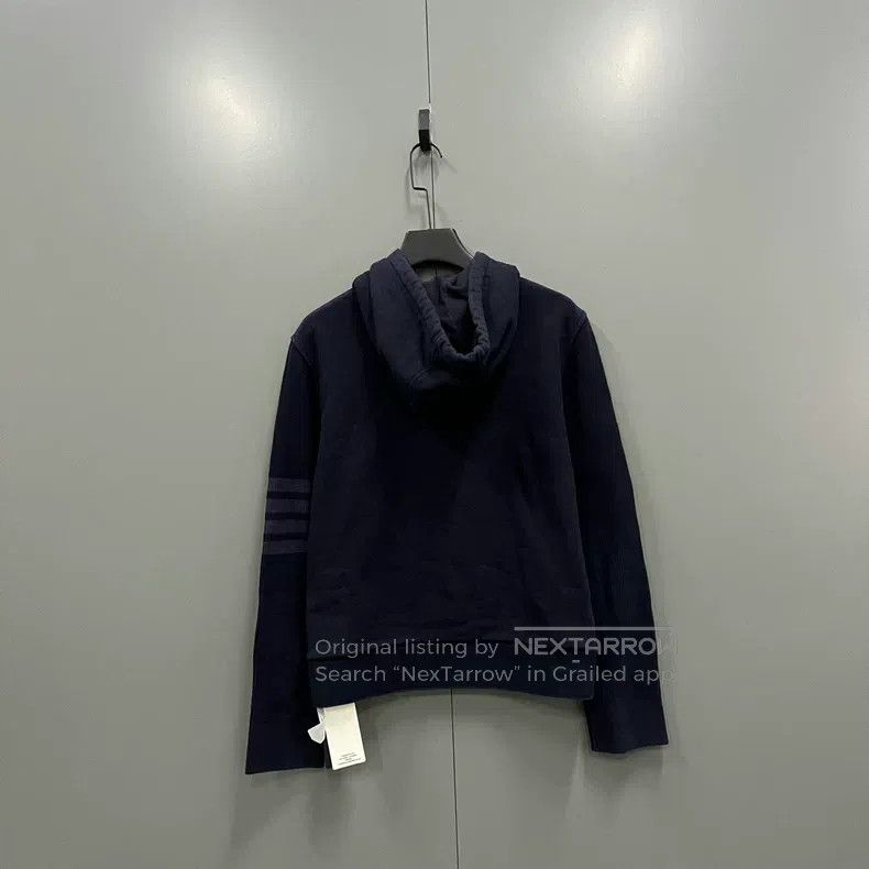 Thom Browne Thom Browne Navy Striped Hoodie Size US M / EU 48-50 / 2 - 2 Thumbnail