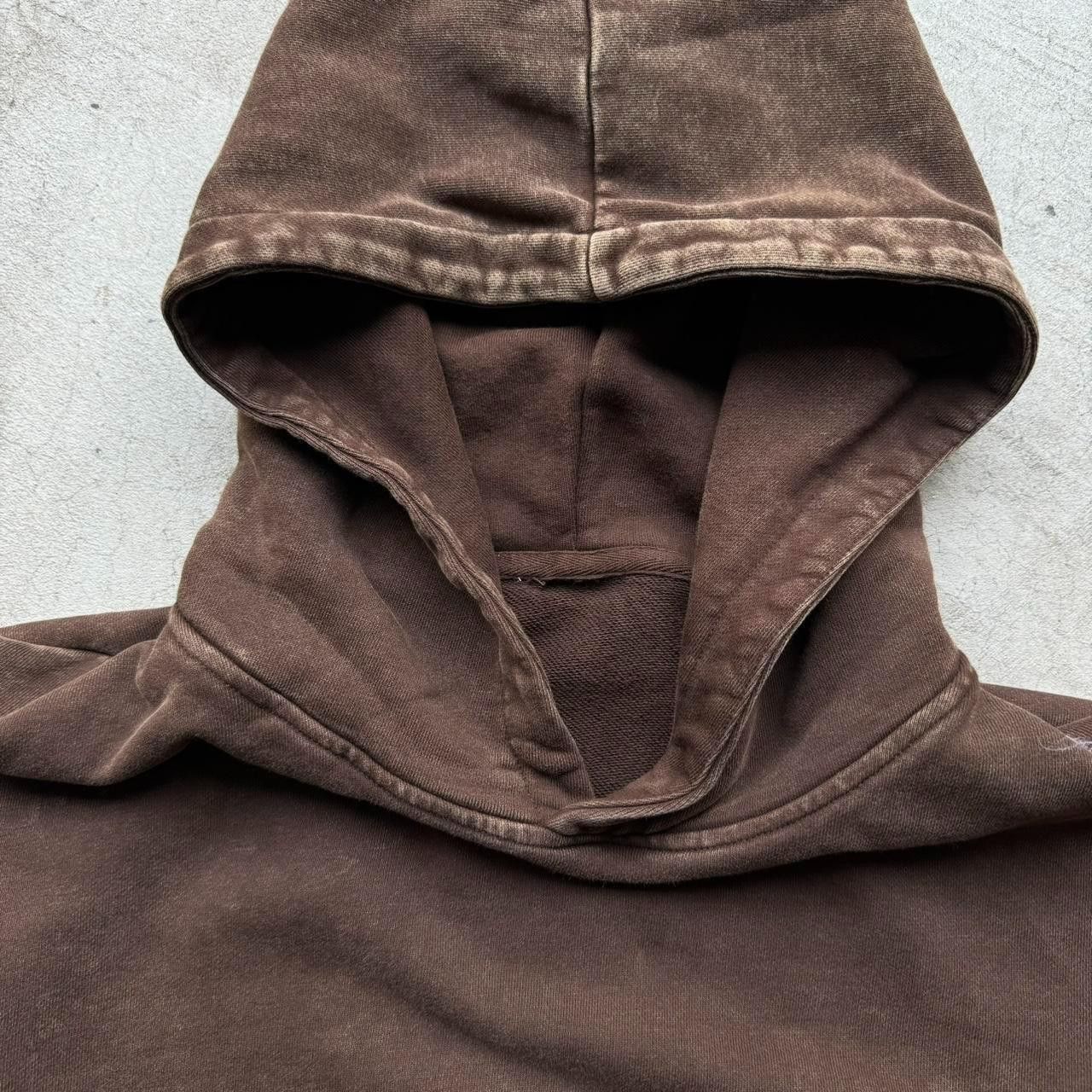 Vintage Vintage Style Heavy Weight Terry Brown Hooded Sweatshirt Size US L / EU 52-54 / 3 - 3 Thumbnail