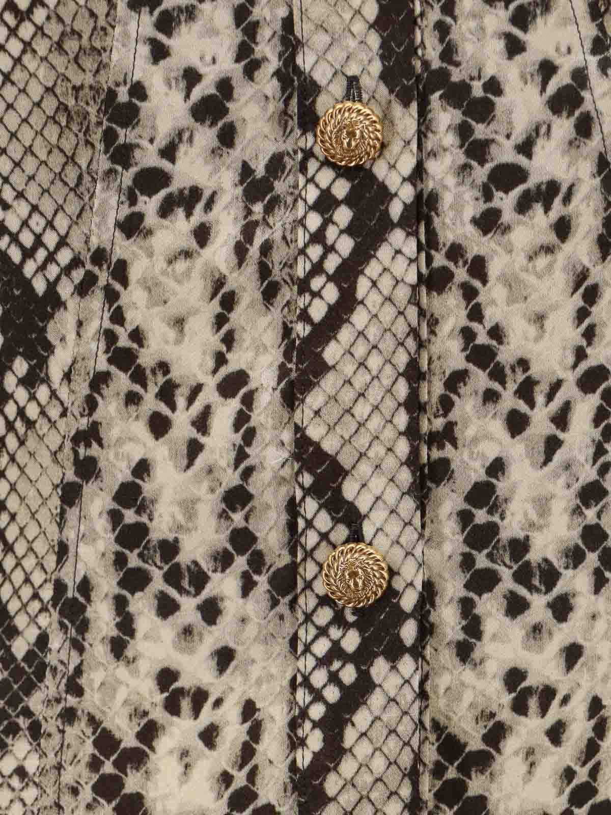 Balmain o1s1wg110125 Viscose Chemisier Dress in Beige Black Size S / US 4 / IT 40 - 3 Thumbnail