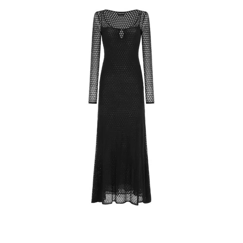 Tom Ford o1loc1c0825 ACK416 Openwork Lurex Scoop Neck Maxi Dress Size M / US 6-8 / IT 42-44 - 1 Thumbnail