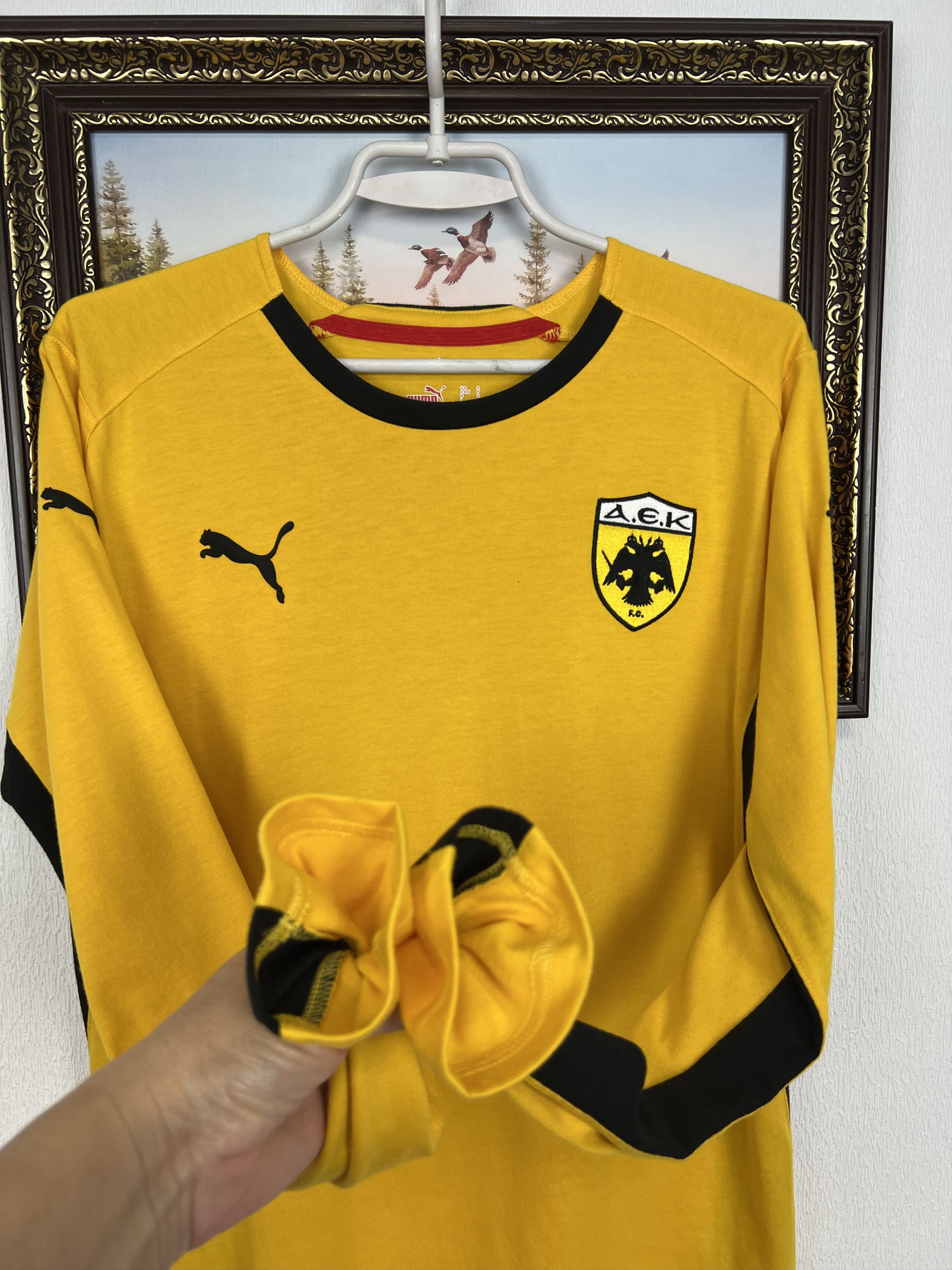 Puma Puma 2013 AEK Athens Football Shirt Soccer Train Long Sleeve Size US S / EU 44-46 / 1 - 6 Thumbnail