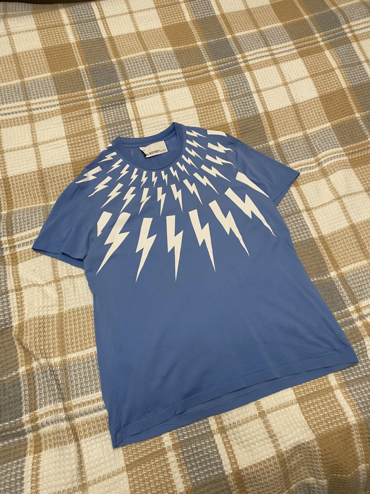 Neil Barrett Neil Barrett Lightening Bolt Slim Tee Size US M / EU 48-50 / 2 - 1 Thumbnail
