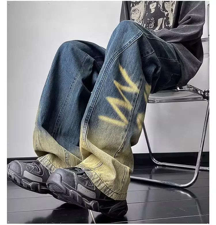 Japanese Brand Washed casual straight leg gradient jeans Size US 30 / EU 46 - 5 Thumbnail
