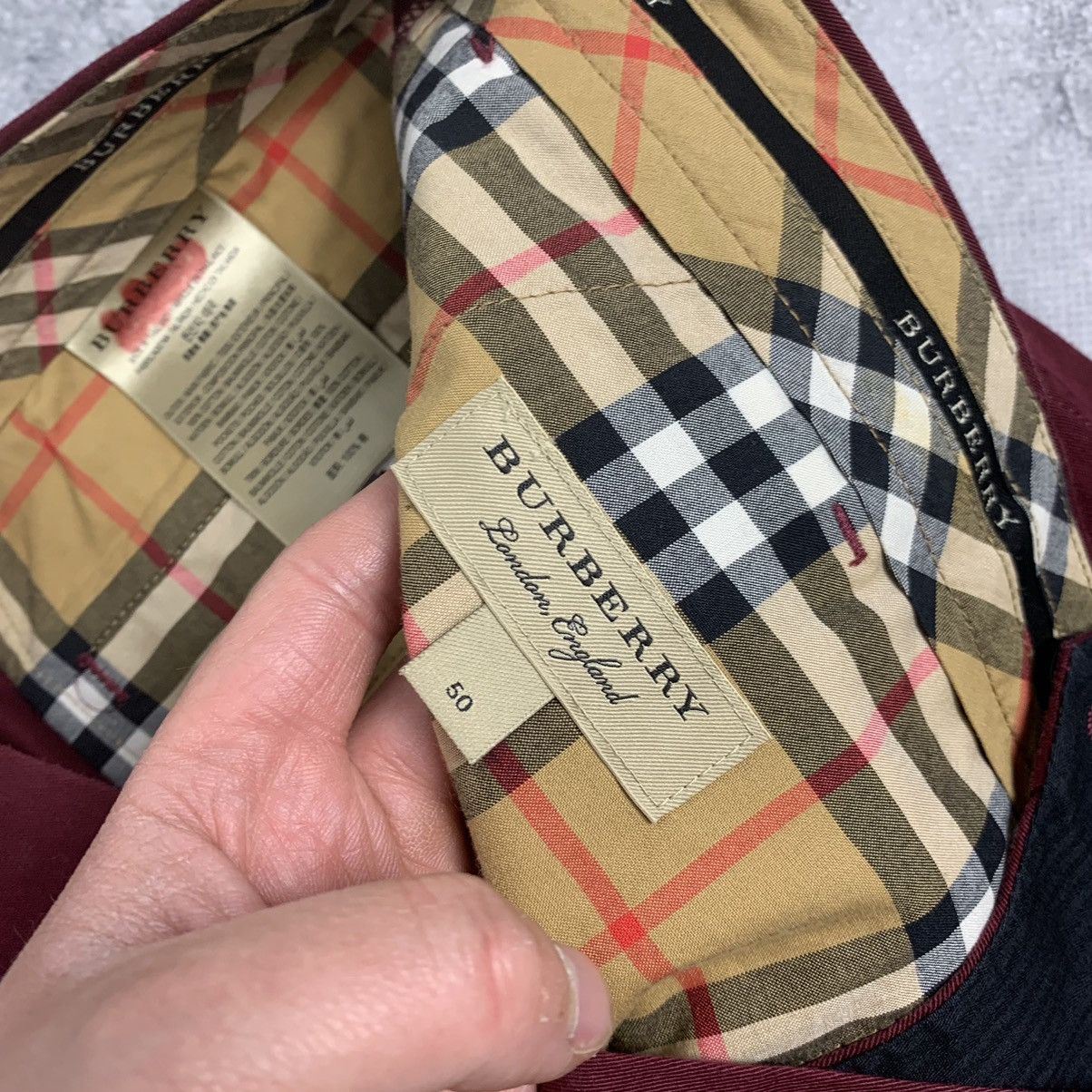 Burberry Burberry London England Casual Cotton Pants Size 50 Burgundy Size US 34 / EU 50 - 4 Thumbnail