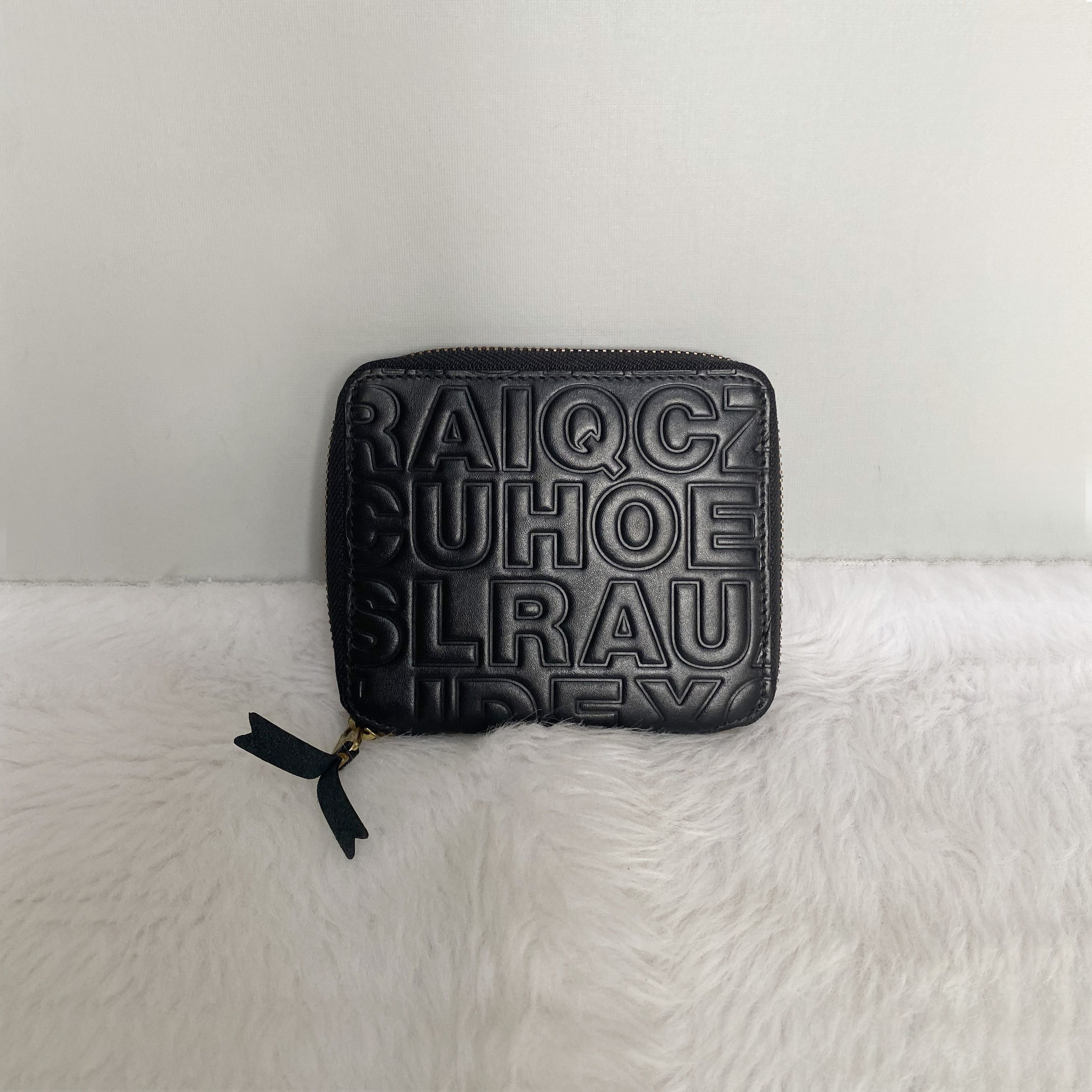 Comme des Garcons COMME DES GARCONS Black Alphabet Calf Leather Zip Wallet Size ONE SIZE - 2 Thumbnail
