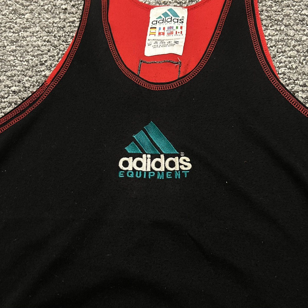 Adidas × Vintage Vintage 90’s Adidas Equipment Embroidered Stripe Tank Top Size US L / EU 52-54 / 3 - 2 Thumbnail