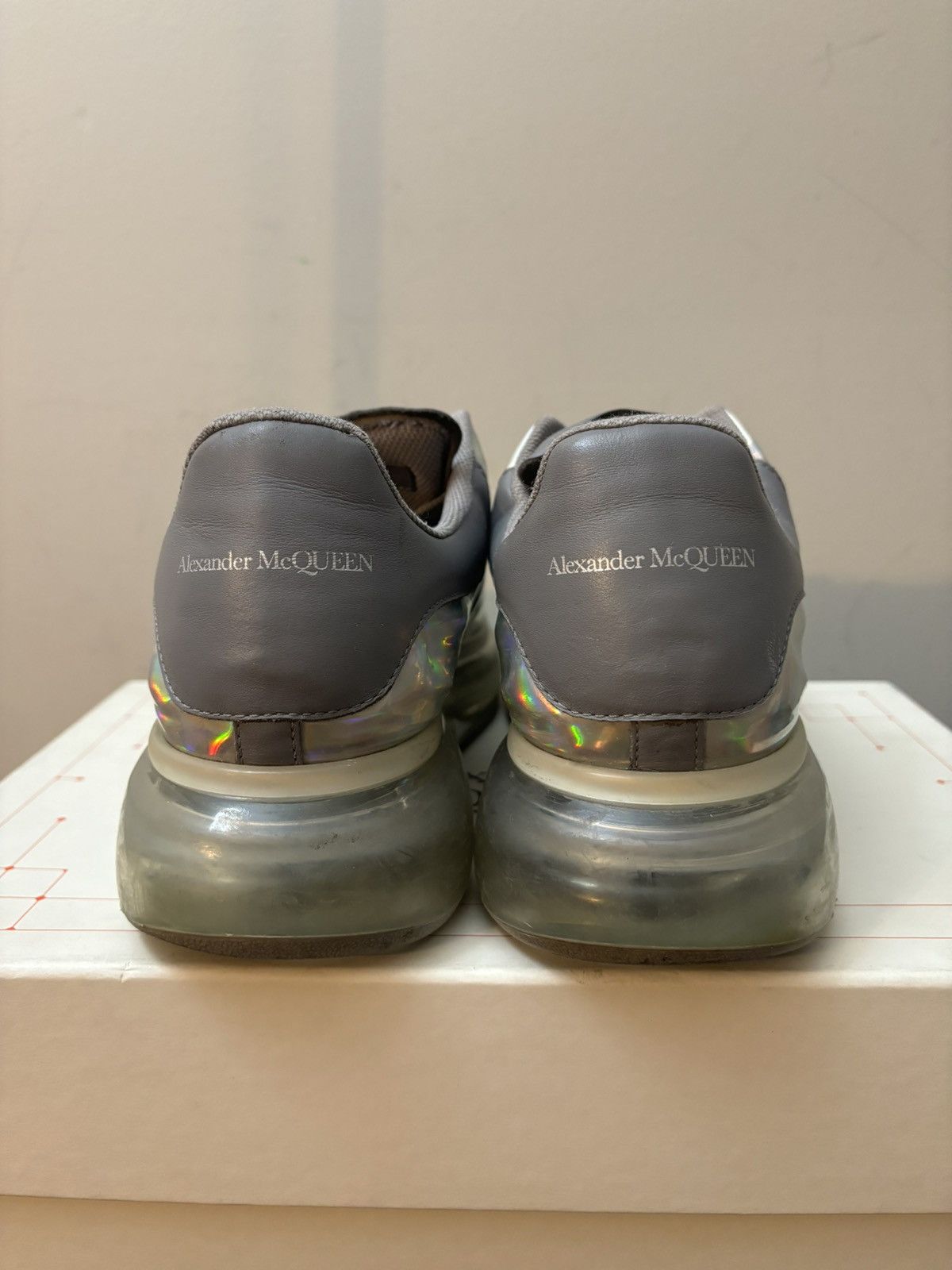 Alexander McQueen Alexander McQueen Oversized Gloss Sneakers Silver Clear Sole Size US 11 / EU 44 - 5 Thumbnail