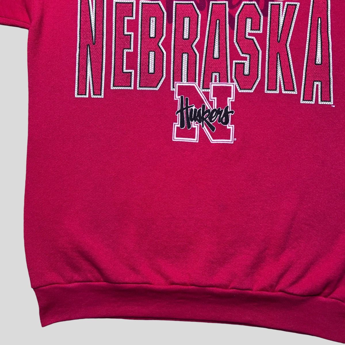 NCAA × Vintage NCAA Nebraska Cornhuskers 3D Big Print Spell Out Sweatshirt Size US L / EU 52-54 / 3 - 5 Thumbnail