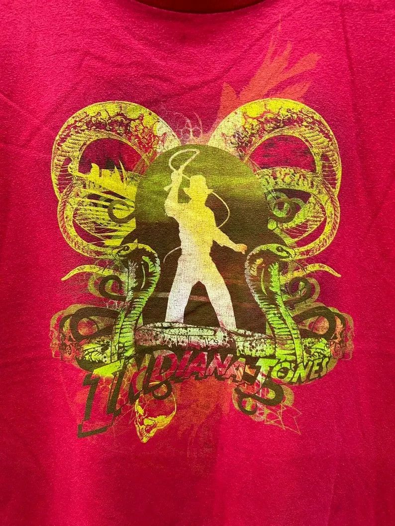 Vintage Vintage 2000s Indiana Jones Movie tshirt size M Size US M / EU 48-50 / 2 - 3 Thumbnail