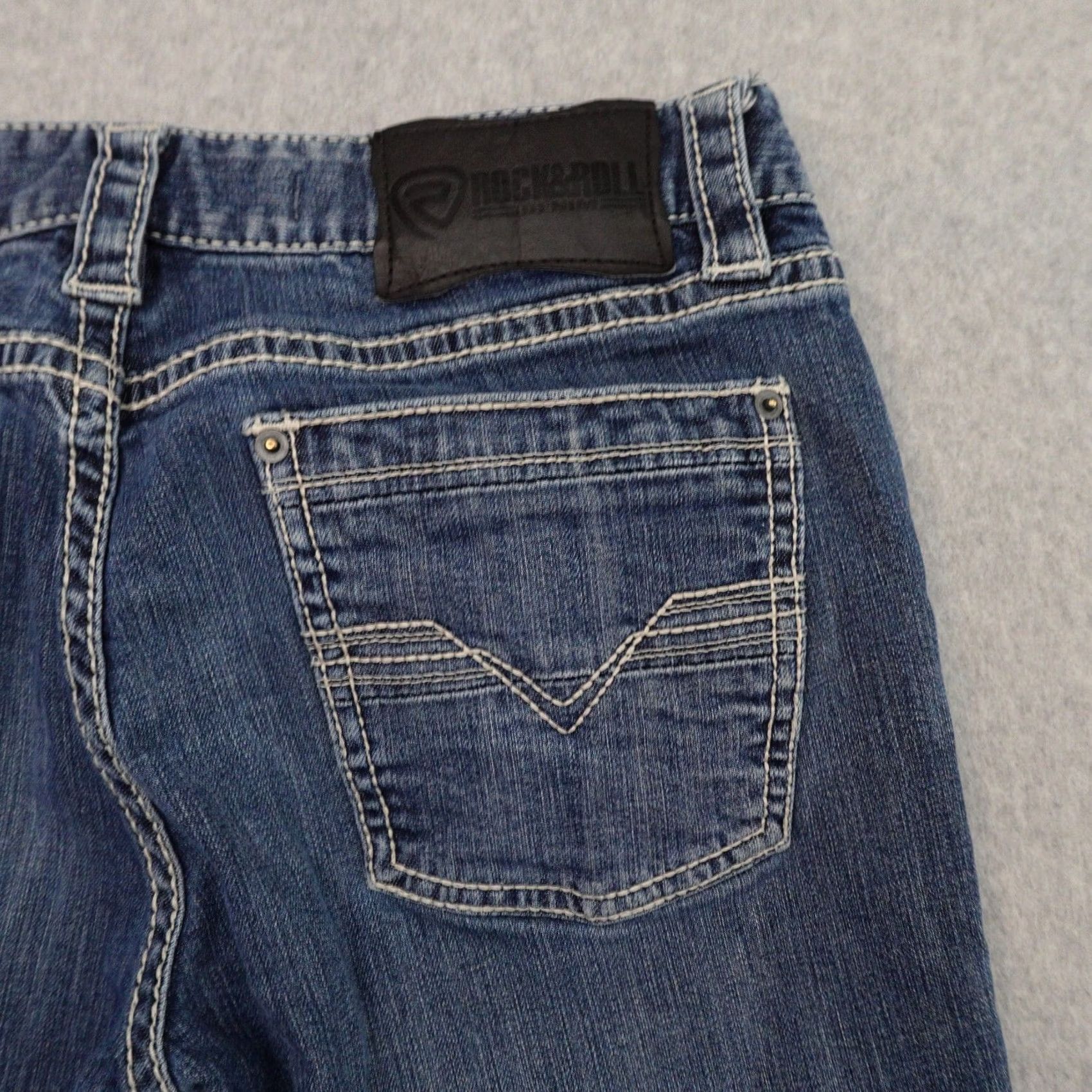 Pistola Rock & Roll Jeans Jeans 32 (32X30) Blue Denim Regular Straight Mens Pants Size US 32 / EU 48 - 6 Thumbnail