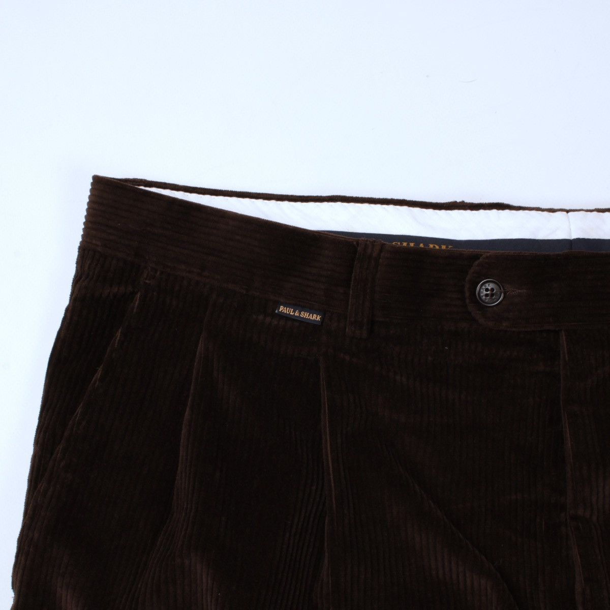 Designer × Paul & Shark × Vintage PAUL & SHARK Velvet Vintage Brown Pants Trousers Elasticized Size US 44 / EU 60 - 8 Thumbnail