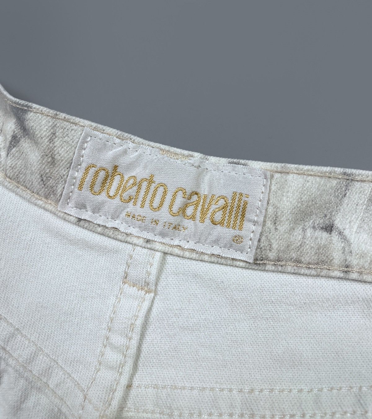 Roberto Cavalli Vintage Roberto Cavalli Feathers Wings Pattern Shine Pants M Size 28" / US 6 / IT 42 - 15 Thumbnail