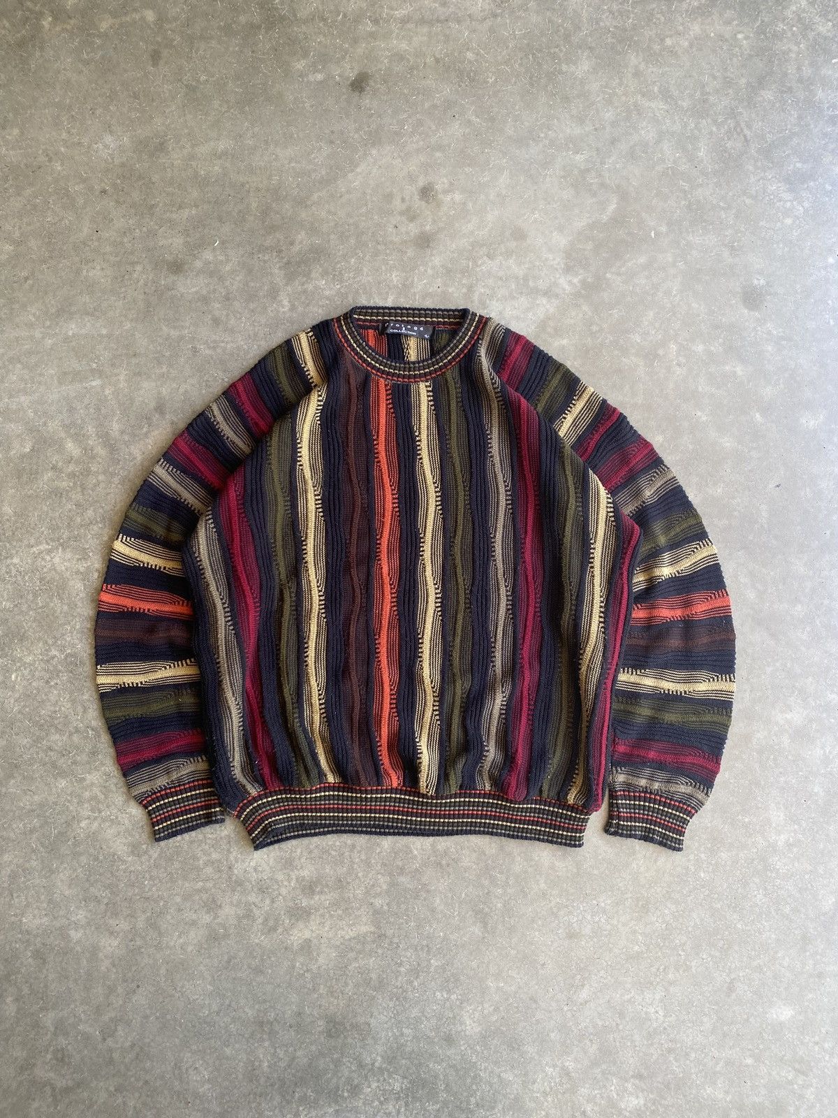 90s Protégé Multi-Colored Coogi Style Essential Sweater