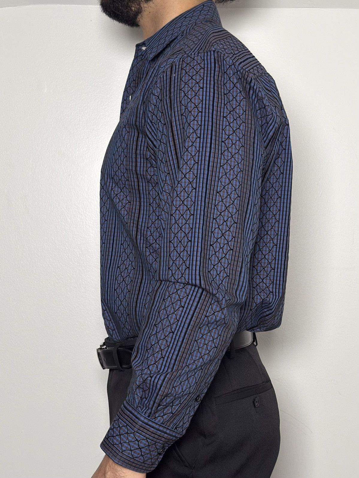 Beverly Hills Polo Club Vintage Blue Patterned Button-Up Shirt Size US S / EU 44-46 / 1 - 5 Thumbnail