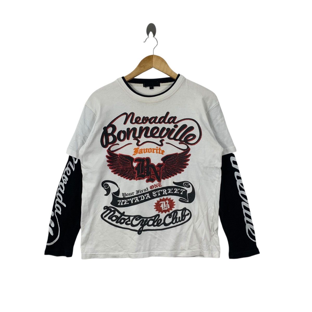 Boneville BONNEVILE NEVADA MOTORCYCLE Club Y2K Tee Shirt Top Chopper Size L / US 10 / IT 46 - 1 Thumbnail