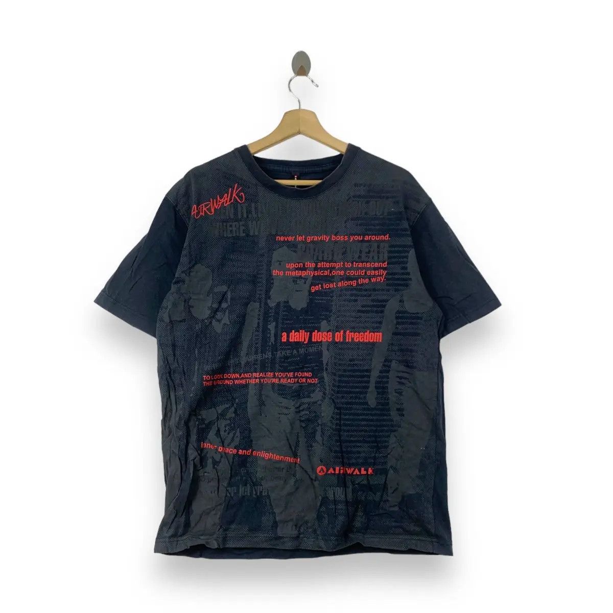 Airwalk Vintage AIRWALK SKATEBOARD Daily Dose Freedom Tee Shirt Size US L / EU 52-54 / 3 - 1 Thumbnail