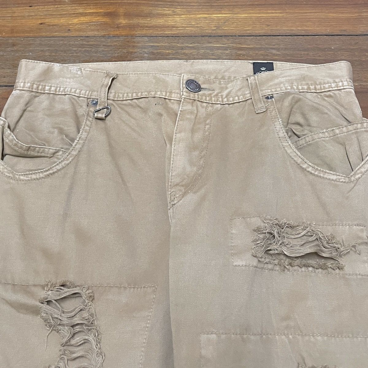 Very Rare Vintage Brand Semantic Design Ripped Pants 2000s