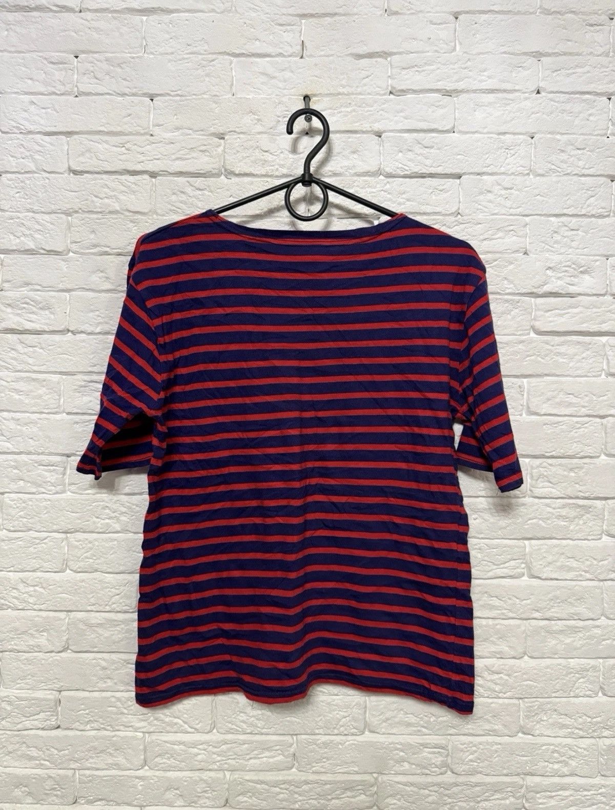 Saint James Vintage Saint James Red Stripped T-shirt 1/2 Sleeve France Size M / US 6-8 / IT 42-44 - 5 Thumbnail