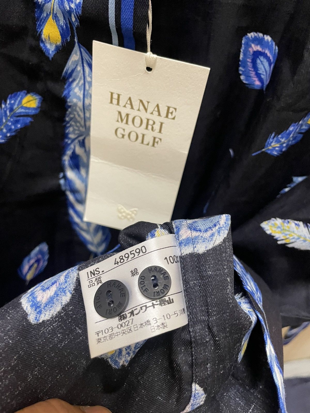 Hanae Mori Hanae Mori Golf Full Print Feather Motif Shirt Size L / US 10 / IT 46 - 8 Thumbnail