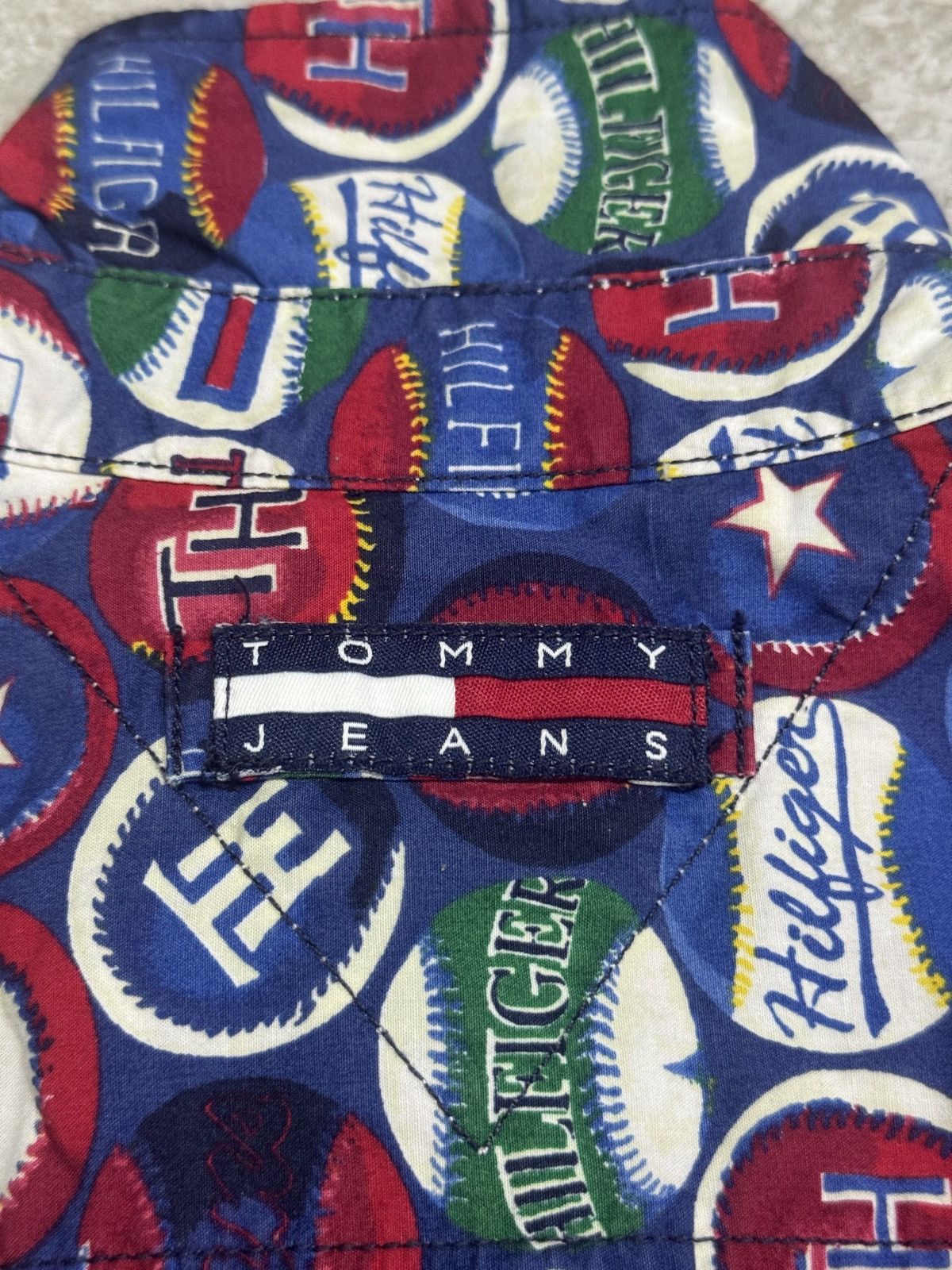 Tommy Hilfiger VTG 90's Tommy Hilfiger Jeans Short Sleeve Shirt Size US M / EU 48-50 / 2 - 3 Thumbnail