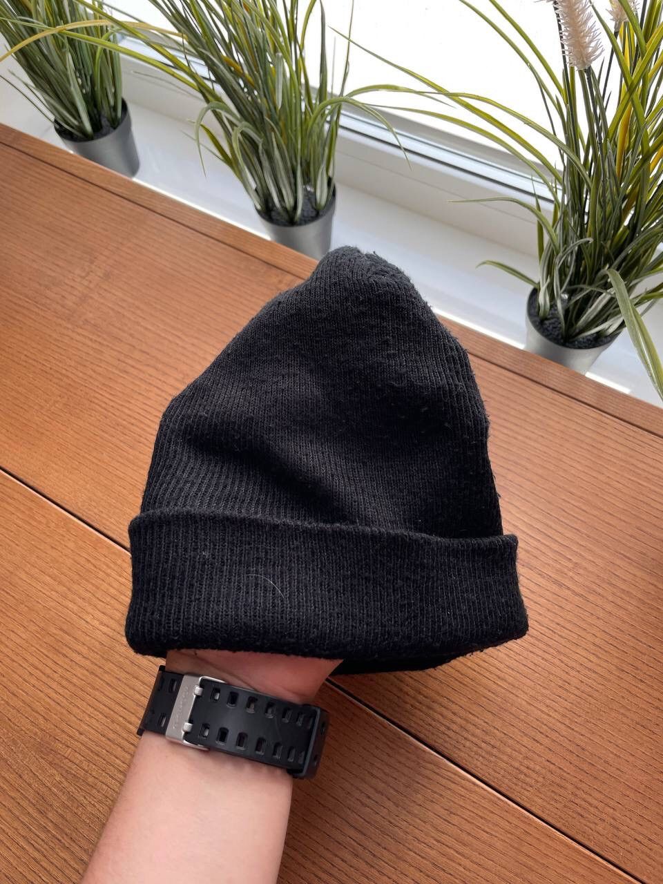 Nike × Vintage Vintage Nike Y2K 90’s Big Swoosh Logo Black Hat Beanie OS Size ONE SIZE - 6 Thumbnail
