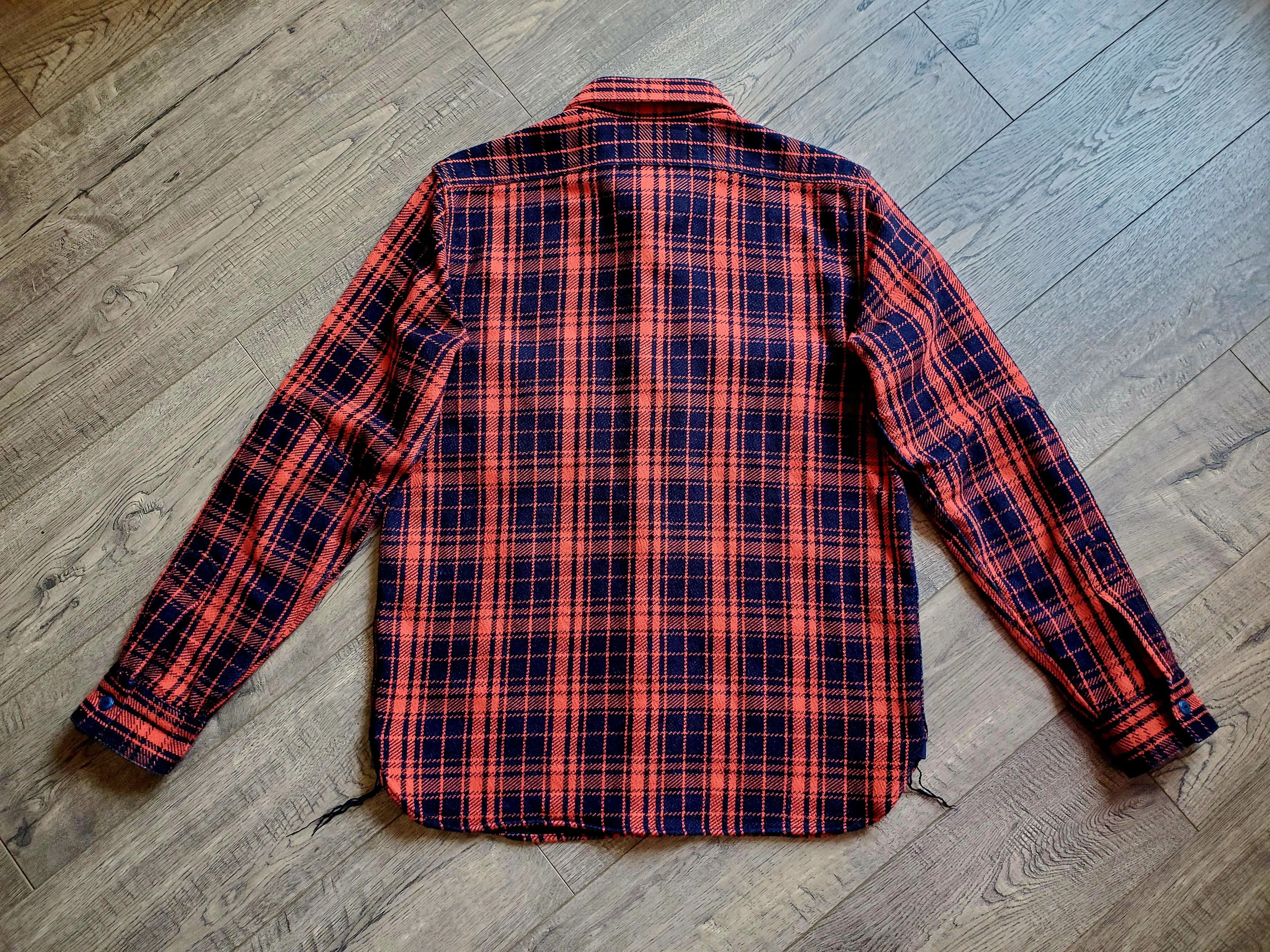 Samurai Jeans SIN16-01 Rope Dyed Indigo & Vermillion Flannel Size US L / EU 52-54 / 3 - 3 Thumbnail