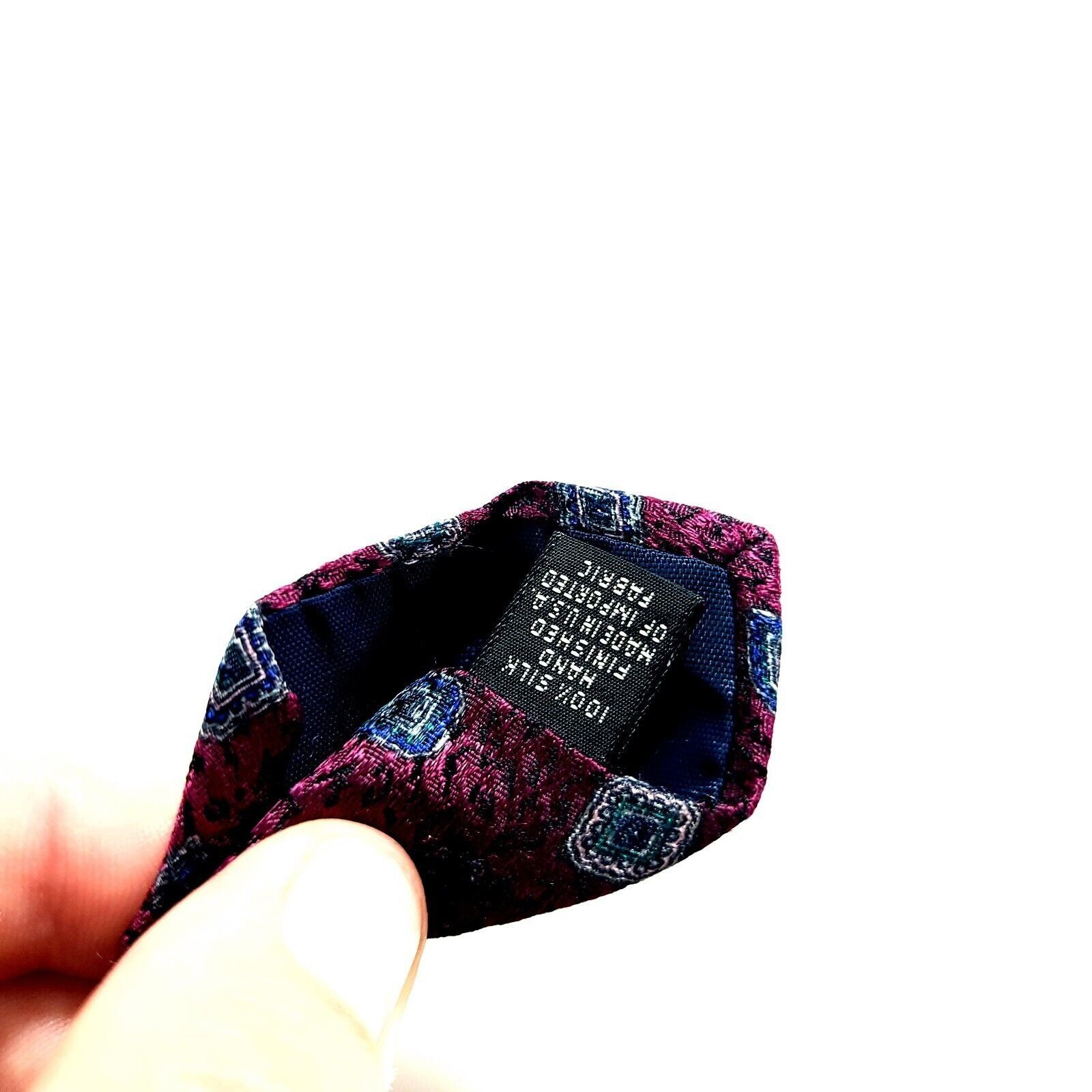 Designer Marshall Field's Purple Metallic Woven Blue Geometric Abstra Size ONE SIZE - 4 Thumbnail