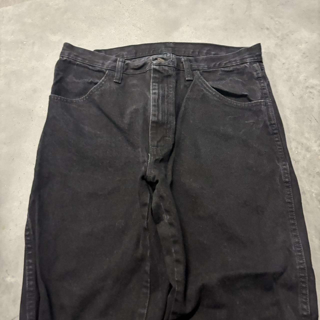 Japanese Brand × Vintage Crazy Vintage Y2K/2000s Grunge Solid Black Essential Denim Jeans! Size US 32 / EU 48 - 5 Thumbnail