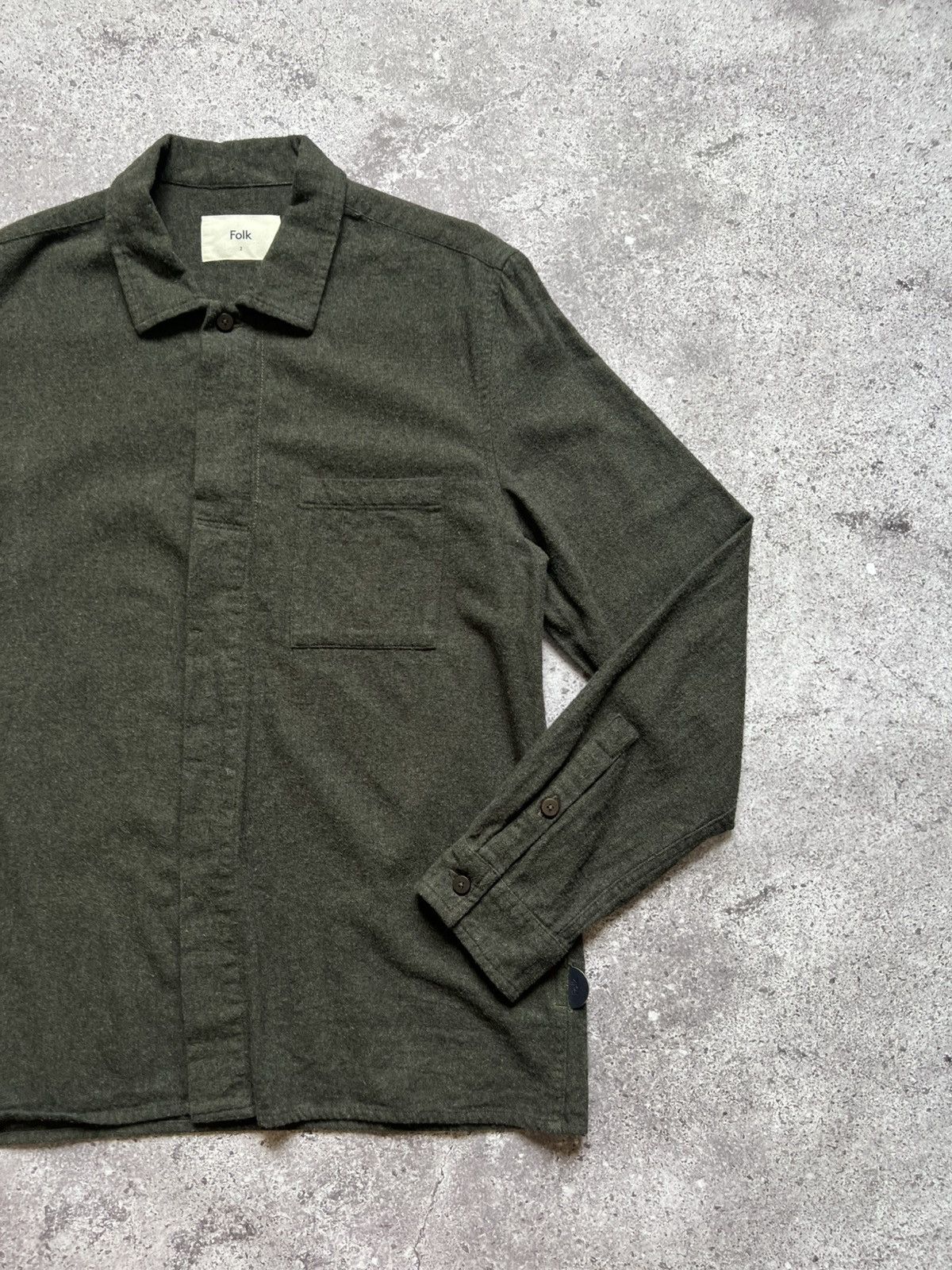 Folk Folk Cotton Shirt Button Up Long Sleeve Grey Size US S / EU 44-46 / 1 - 3 Thumbnail