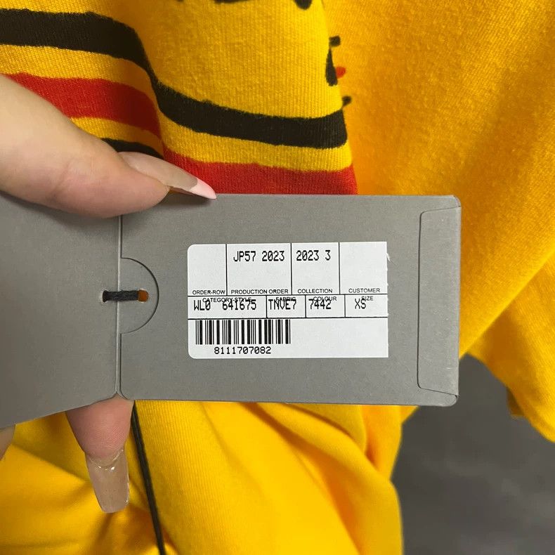 Balenciaga Balenciaga Yellow Letter Printed Round Neck Short Sleeve T Size US XS / EU 42 / 0 - 4 Thumbnail