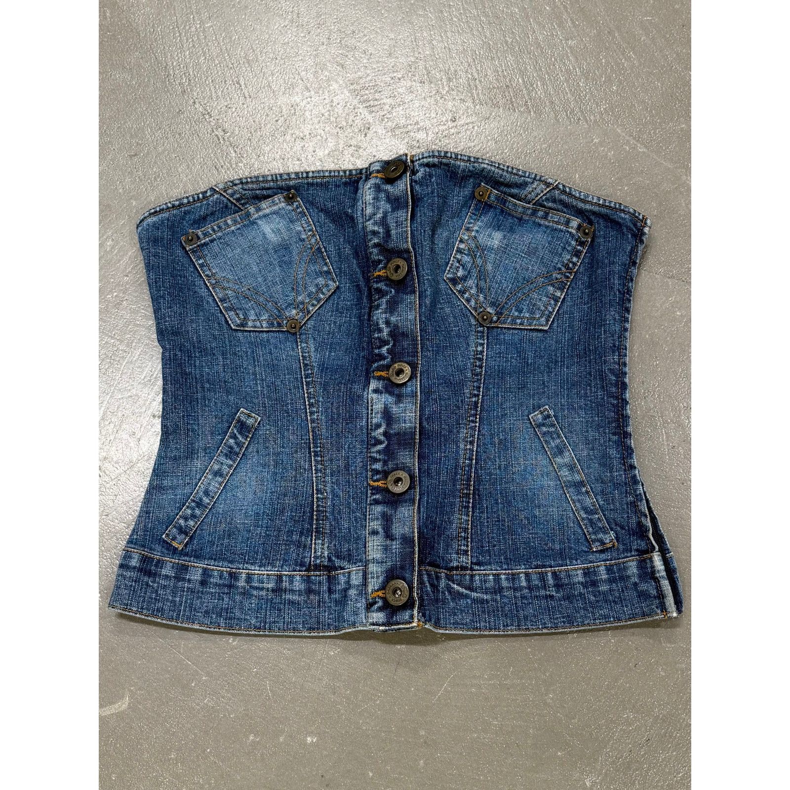 Dolce & Gabbana 2000s Dolce & Gabbana denim pocket corset Size S / US 4 / IT 40 - 1 Thumbnail
