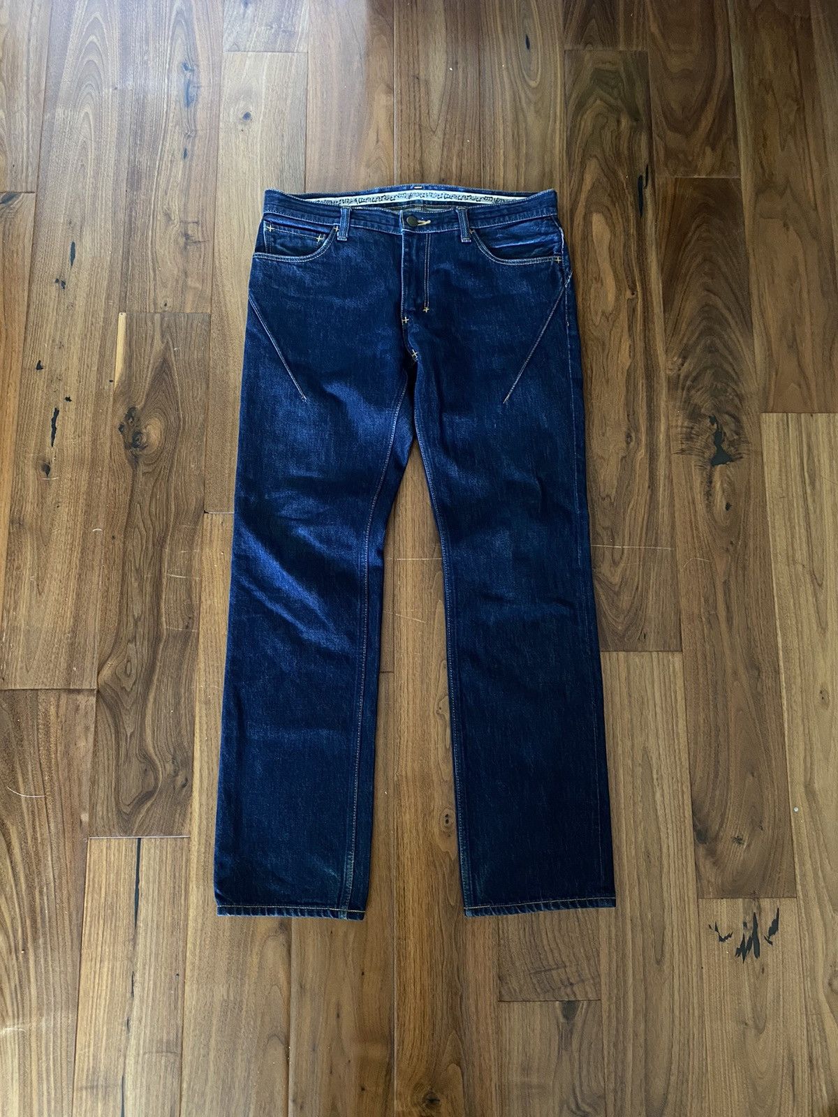 image of Number N Ine Number Nine 2007 Pain Spiral Cut Honeycomb Denim in Black, Men's (Size 32)