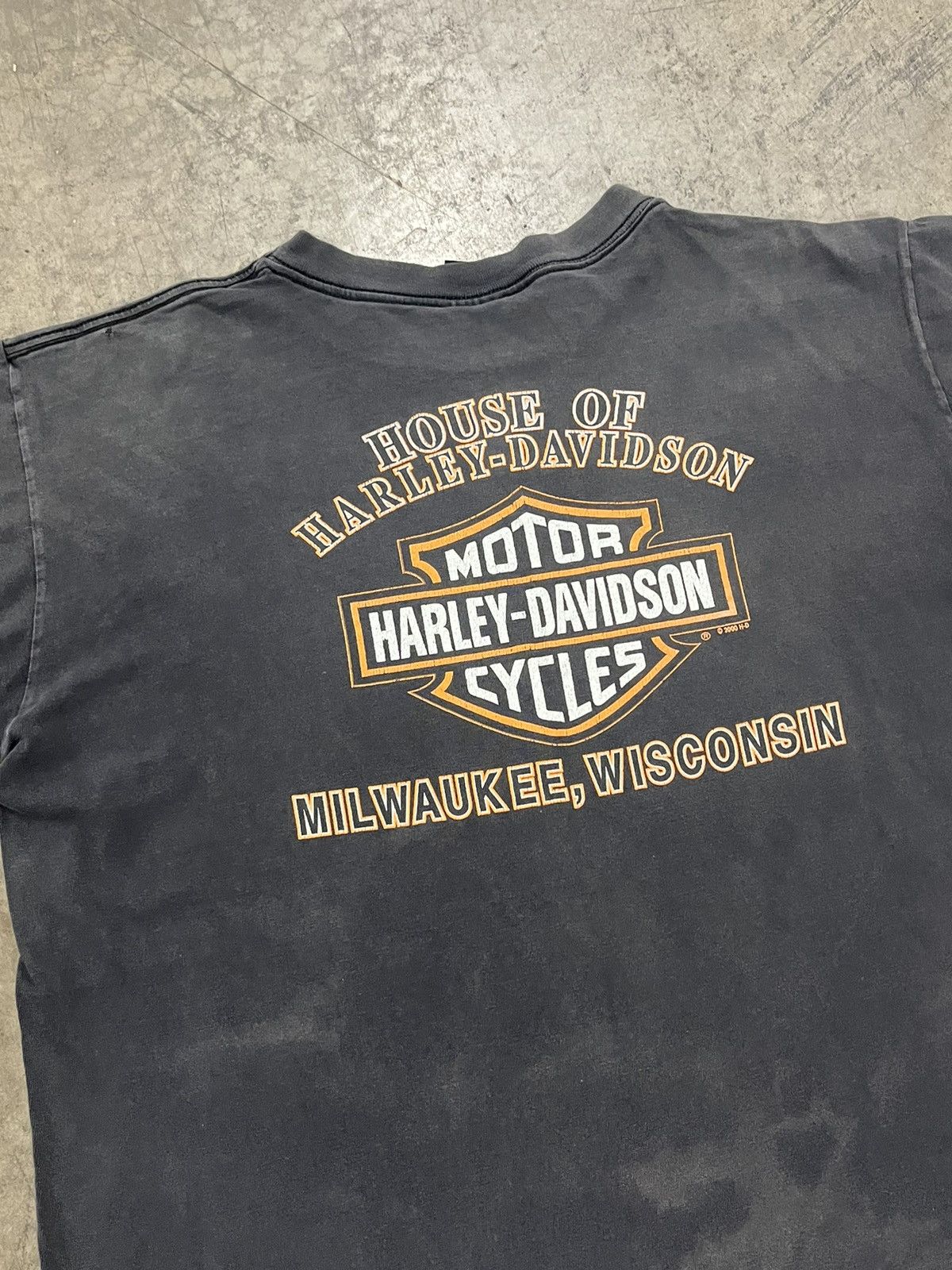 Harley Davidson × Vintage Harley Davidson vintage 90s perfectly sun faded tee shirt Size US XL / EU 56 / 4 - 7 Thumbnail